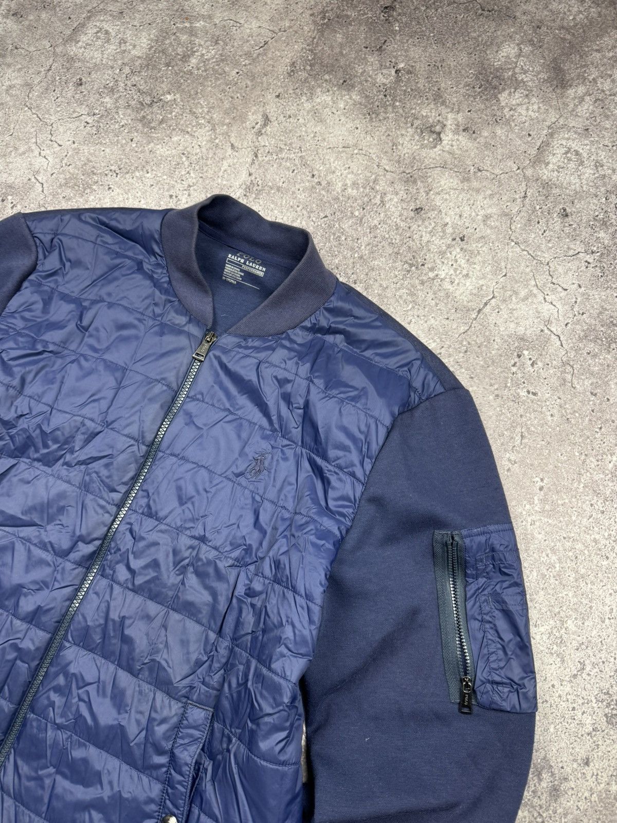 Polo Ralph Lauren Vintage Polo Ralph Lauren Y2K Down Bomber Jacket Old Money Size US M / EU 48-50 / 2 - 2 Thumbnail