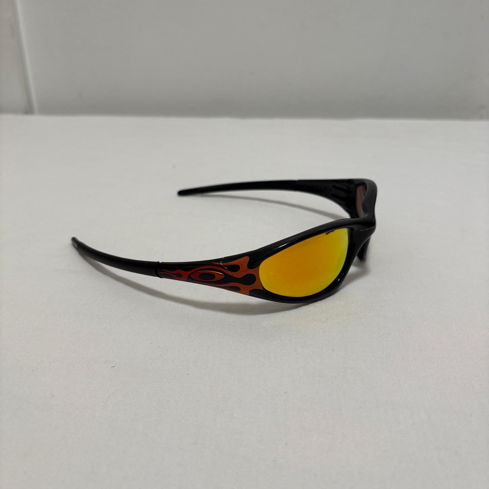 Oakley Oakley Straight Jacket Flames Black Fire Iridium Sunglasses Size ONE SIZE - 3 Thumbnail