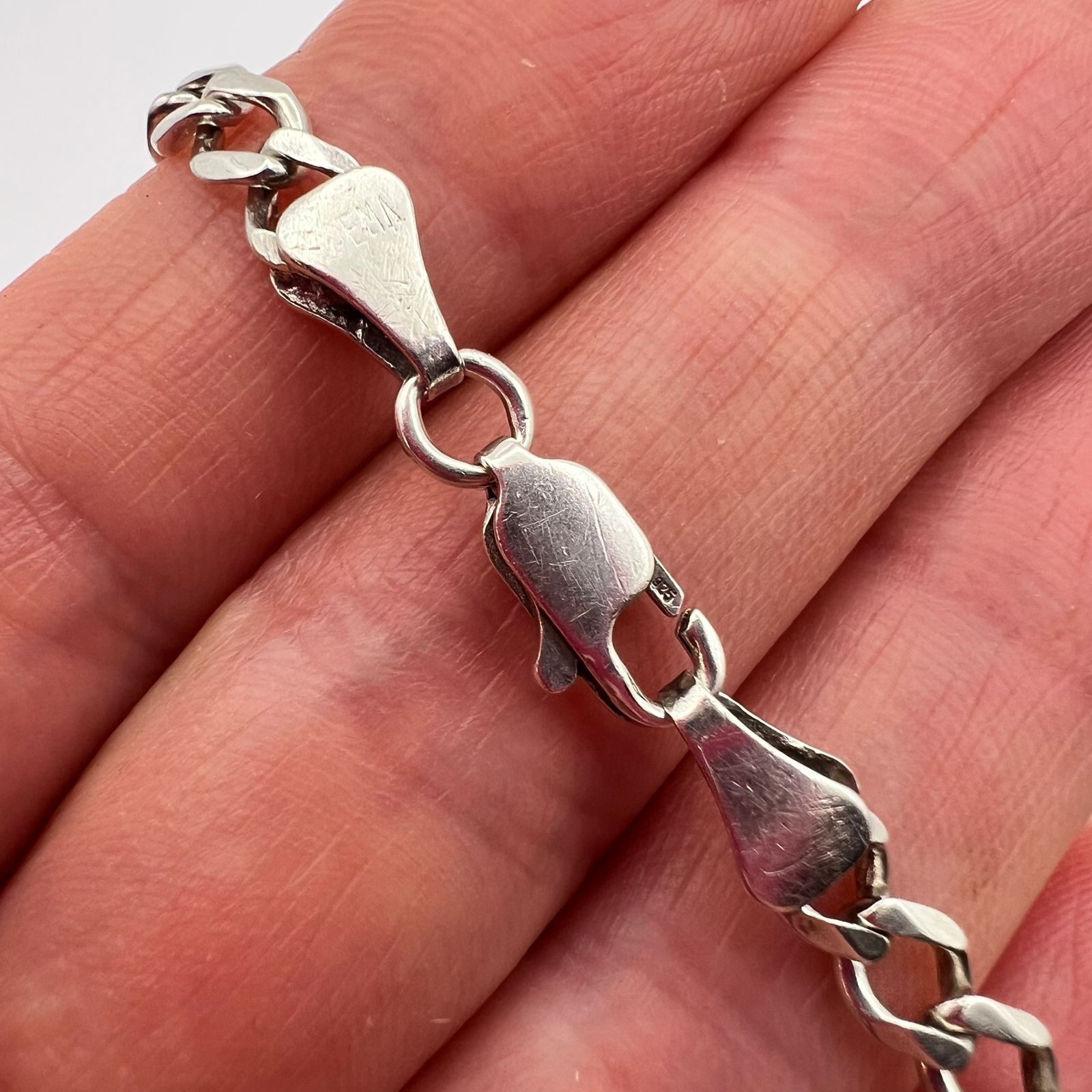 Sterling Silver Vintage Sterling Silver 925 Bracelet Marked Chain 7.1gr Size ONE SIZE - 3 Thumbnail