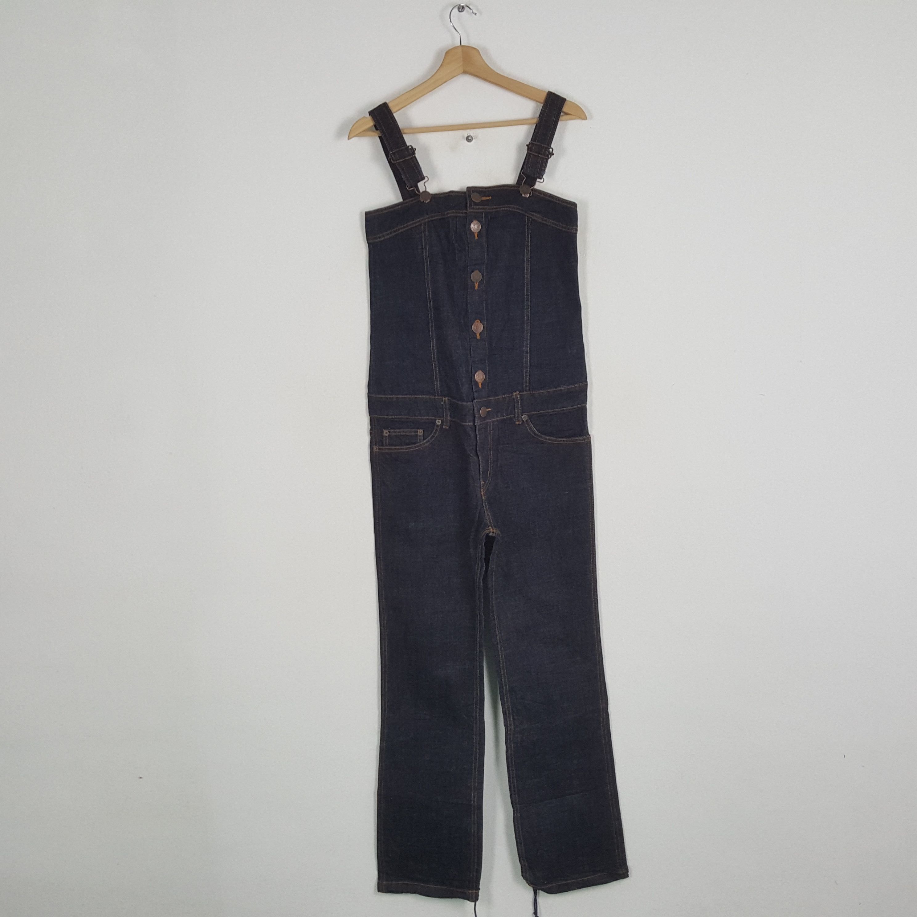 Vintage Vintage X-GIRL Japanese Fashion Brand Overall Denim Jeans Size 35" - 1 Thumbnail