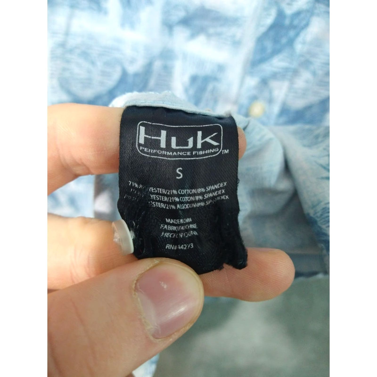Vintage Huk Shirt Mens Small Blue Kona Stamped Short Sleeve Button Down Fishing Size US S / EU 44-46 / 1 - 6 Thumbnail