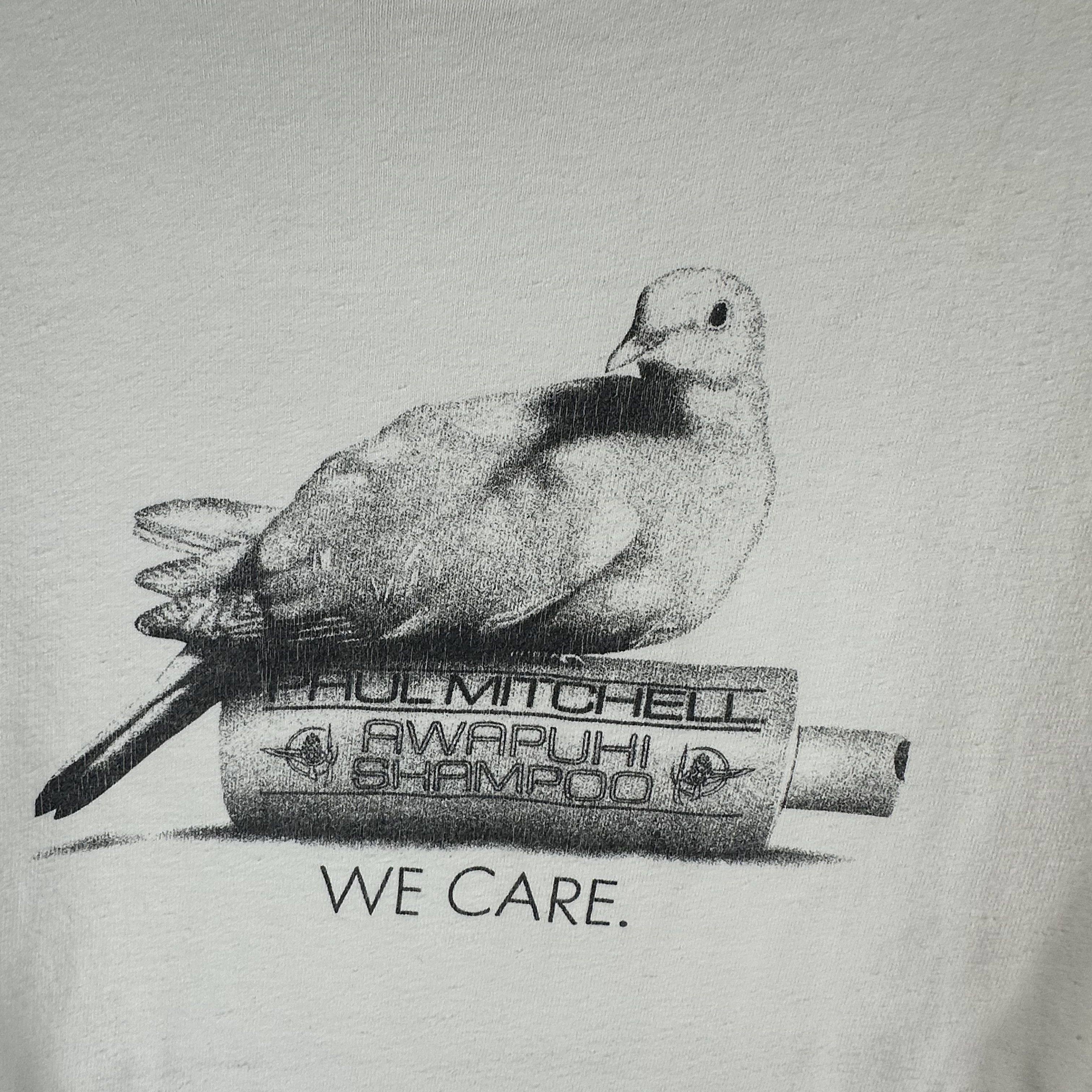 Vintage Vintage 90s Paul Mitchell We Care Hair Care Promo T-Shirt Size US XL / EU 56 / 4 - 2 Thumbnail