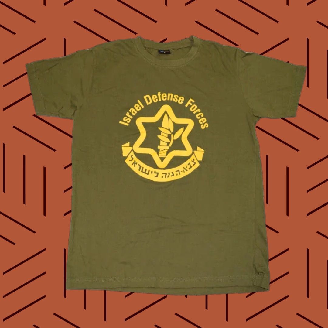 Logo 7 VINTAGE IDF Army Green TMax T-Shirt Short Sleeve Large Mens Crew Neck 80s 90s Logo Shirt Size US L / EU 52-54 / 3 - 1 Thumbnail