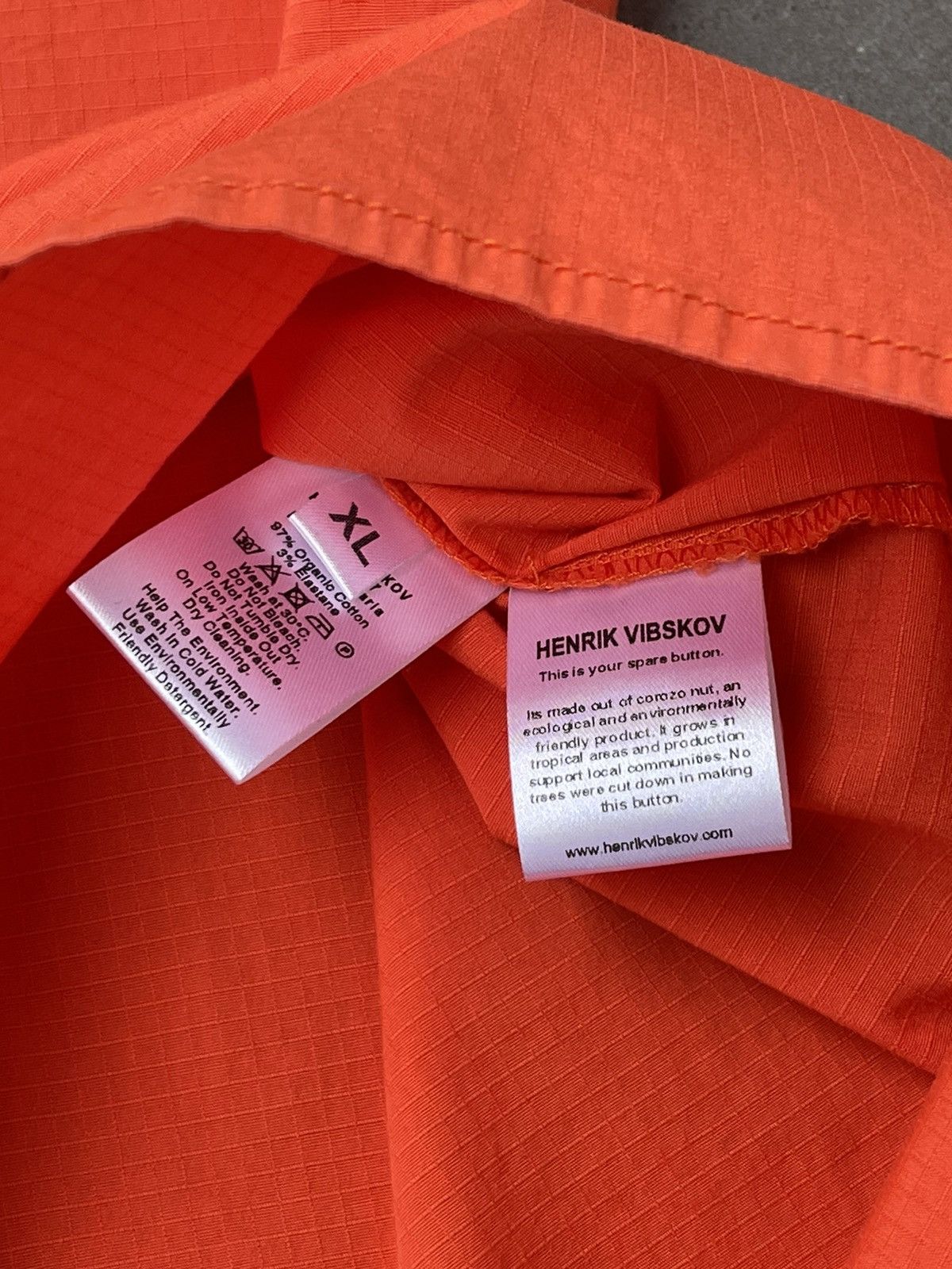 Henrik Vibskov !DS! SS23 Henrik Vibskov Flame Orange Cargo Shirt Size US XL / EU 56 / 4 - 22 Thumbnail