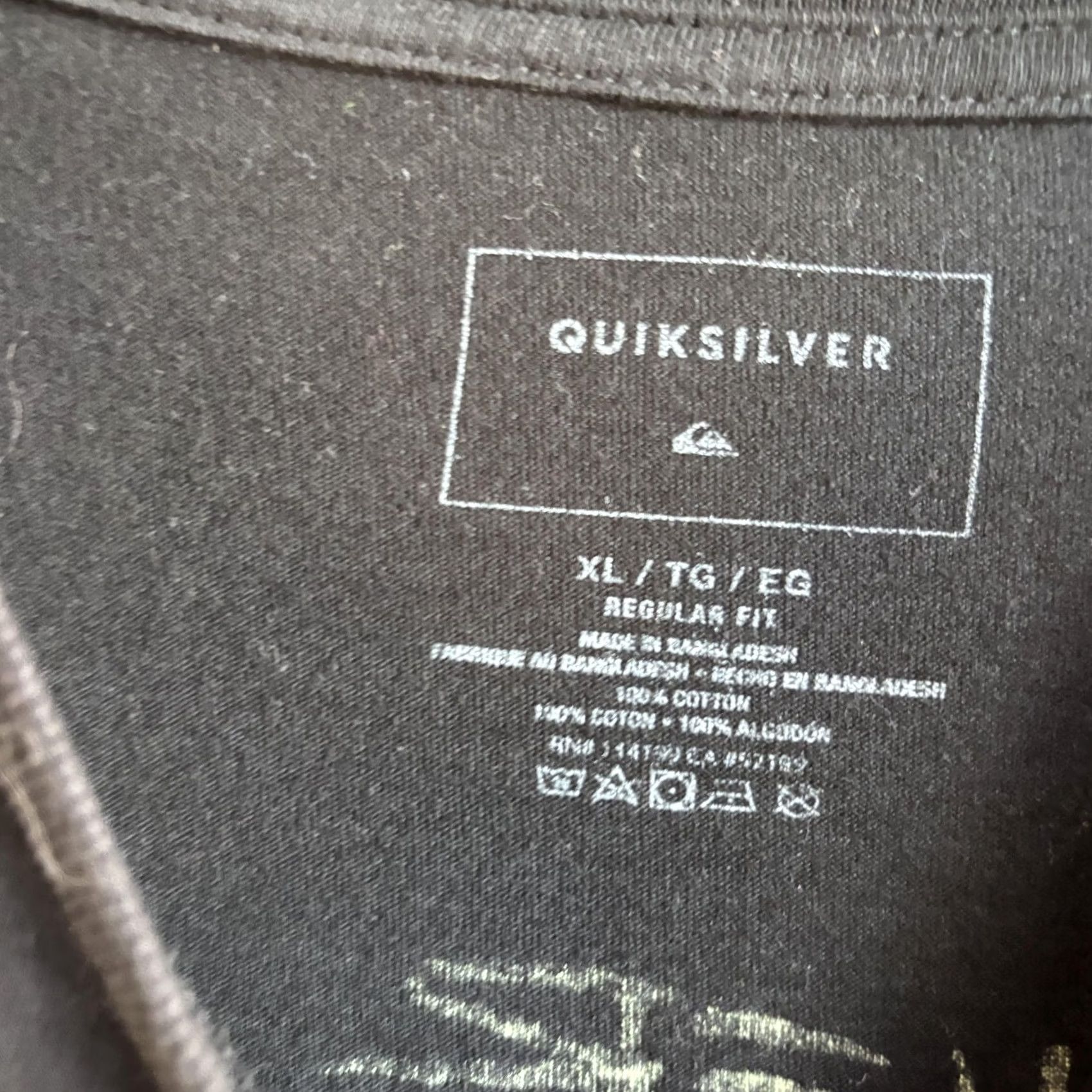 Quiksilver Quiksilver Original Board Riding Co Shirt Mens XL Black Surf Tee T-Shirt Size US XL / EU 56 / 4 - 3 Thumbnail