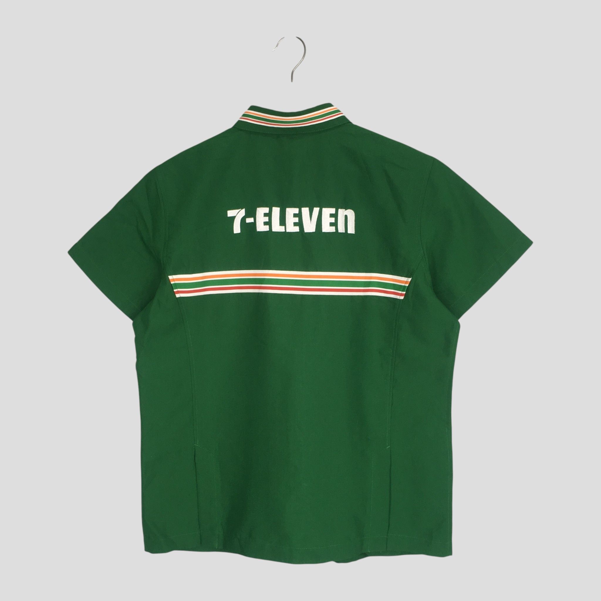 Japanese Brand Vintage 7-Eleven Convenience Store Worker Shirt Zipper Size US M / EU 48-50 / 2 - 2 Thumbnail