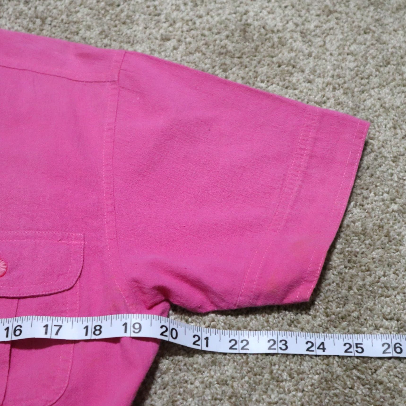 Vintage Bobbie Brooks Shirt Pink Button Up Short Sleeve 100% Cotton Size M Women's Size M / US 6-8 / IT 42-44 - 6 Thumbnail