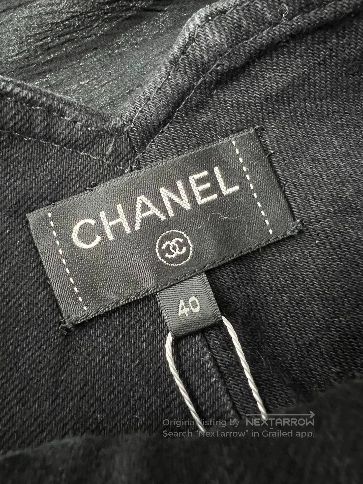 Chanel Chanel Black Denim Silk Wide. Size 28" / US 6 / IT 42 - 5 Thumbnail