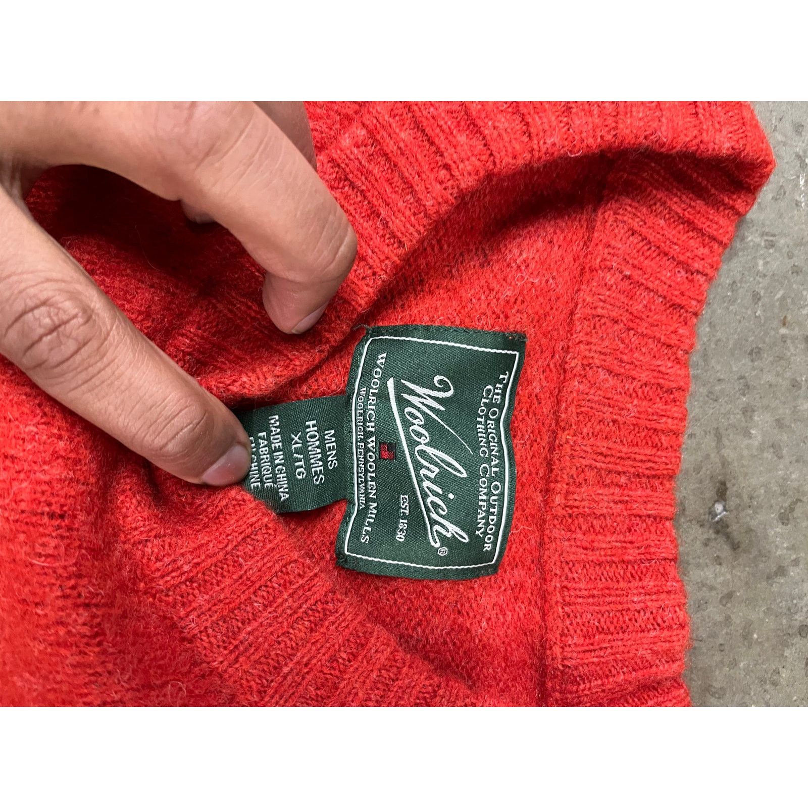 Woolrich Woolen Mills Woolrich - Wool sweater / XL / Orange Size US XL / EU 56 / 4 - 5 Thumbnail