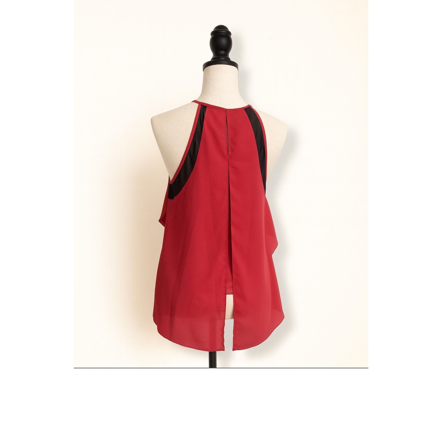 Kenneth Cole Kenneth Cole Pink Sleeveless Ruffle Top Mesh Detail Draped B Size XS / US 0-2 / IT 36-38 - 2 Thumbnail
