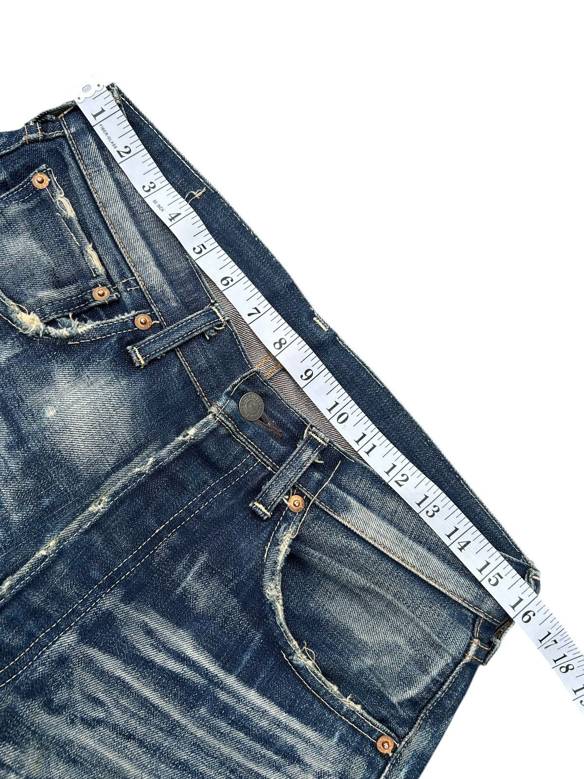 Kapital Vintage Levis Big E 501 Selvedge Distressed Denim Jeans Size US 32 / EU 48 - 18 Thumbnail