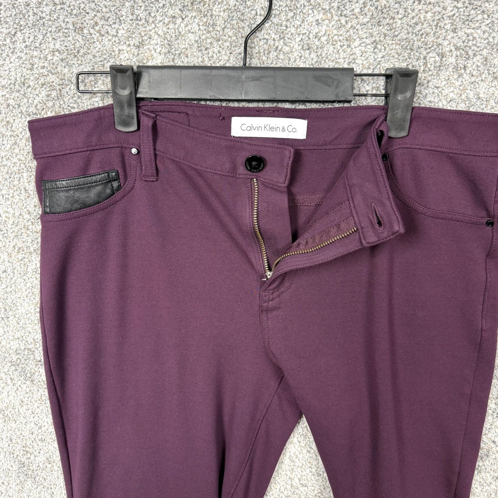 Calvin Klein Calvin Klein Pants Womens 14 Purple Jegging Skinny 33x27 Casual Slim Everyday Size 36" / US 14 / IT 50 - 6 Thumbnail