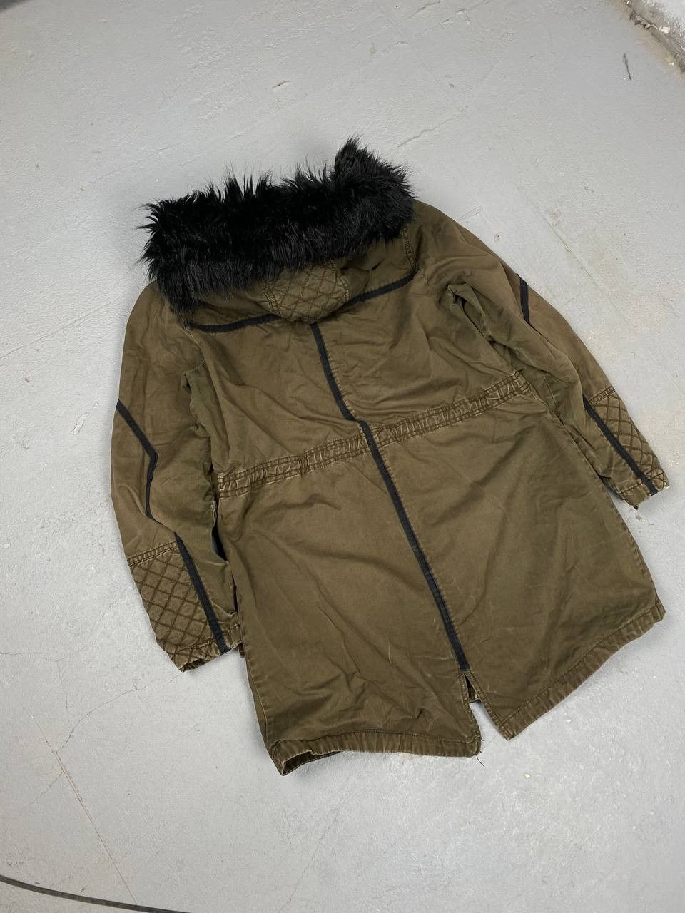 If Six Was Nine × Japanese Brand Y2K Vintage Black Fur Hood Opium Jacket Grunge Size US M / EU 48-50 / 2 - 6 Thumbnail