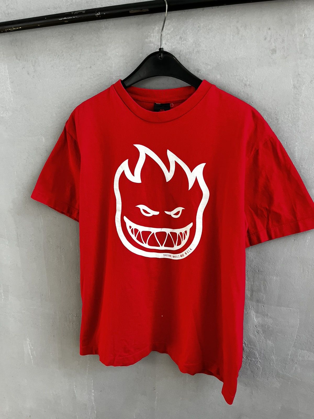 Hook-Ups × Spitfire × Vintage Spitfire Vintage Made in USA Flame Face T-Shirt Tee Size US L / EU 52-54 / 3 - 3 Thumbnail