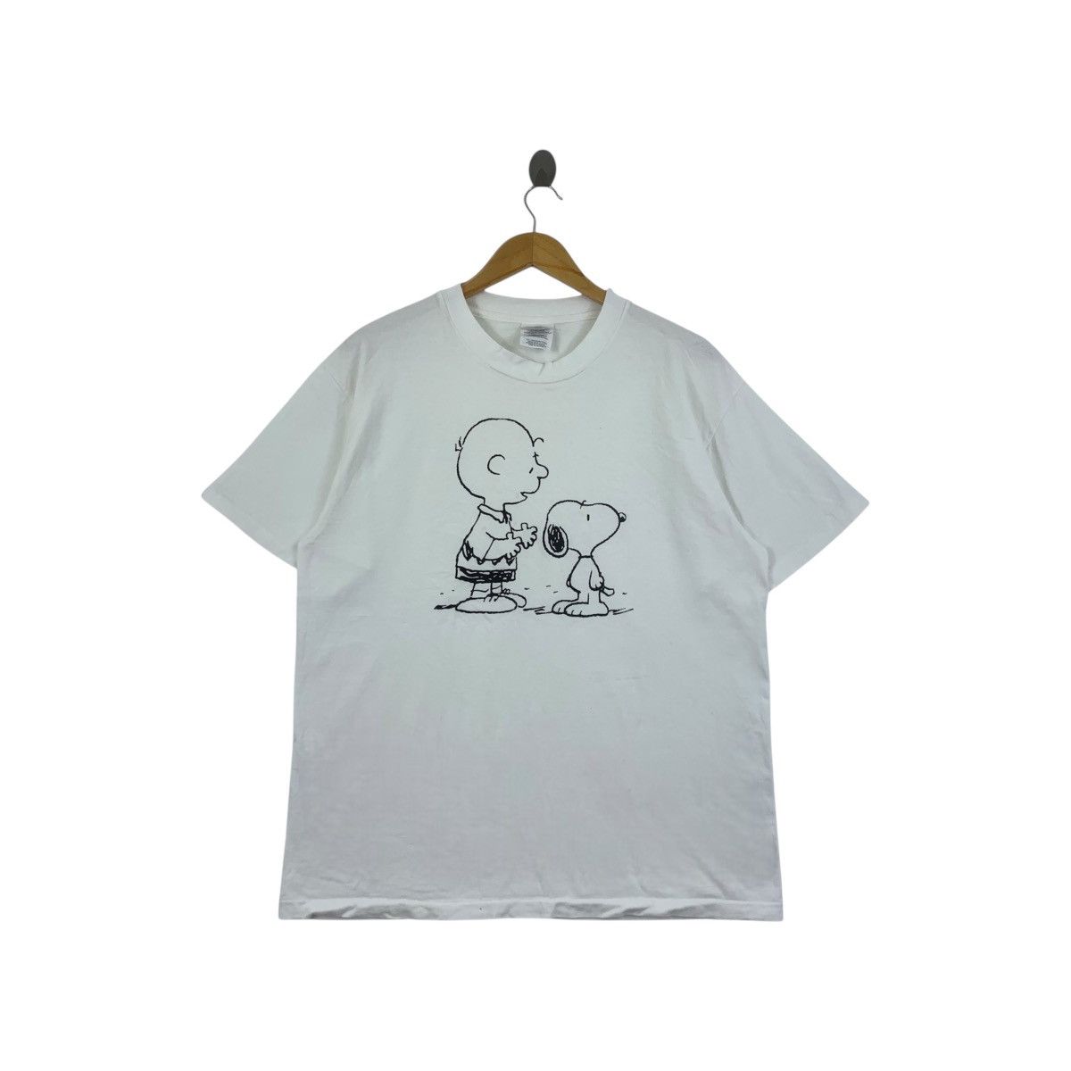 Hanes Vintage 90’ SNOOPY PEANUTS Cartoon Comic Hanes Tag Tee Shirt Size US L / EU 52-54 / 3 - 1 Thumbnail