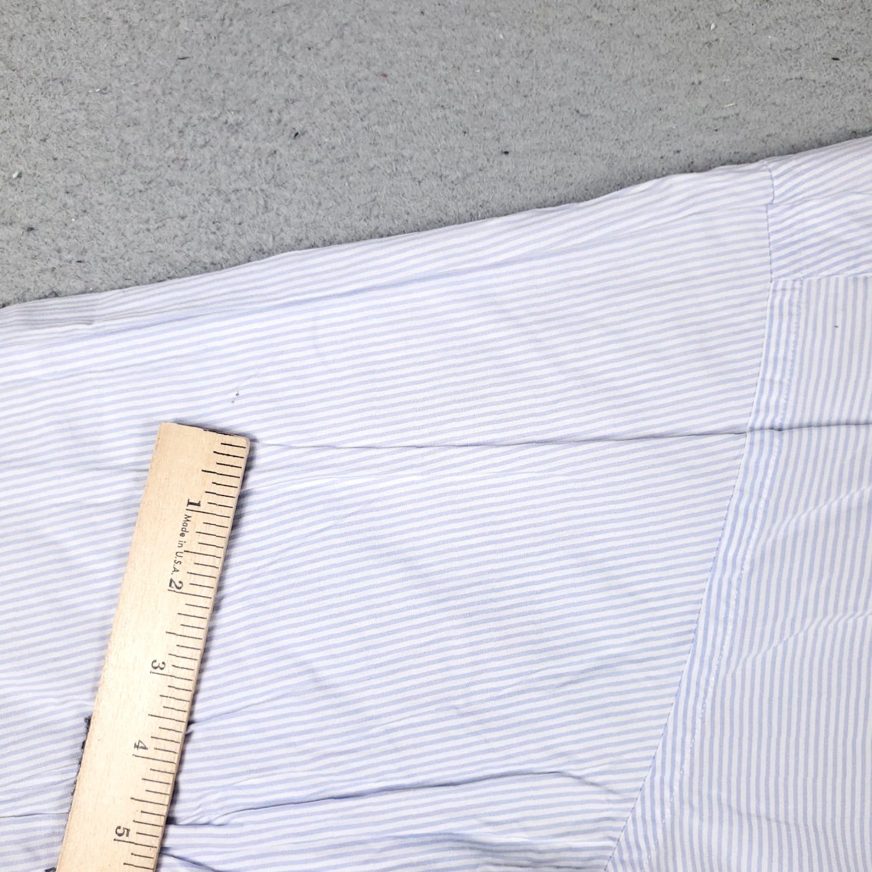 Nautica Nautica Dress Shirt Mens Size 16 Blue Striped Long Sleeve Button Up Casual Classic Size 42R - 4 Thumbnail