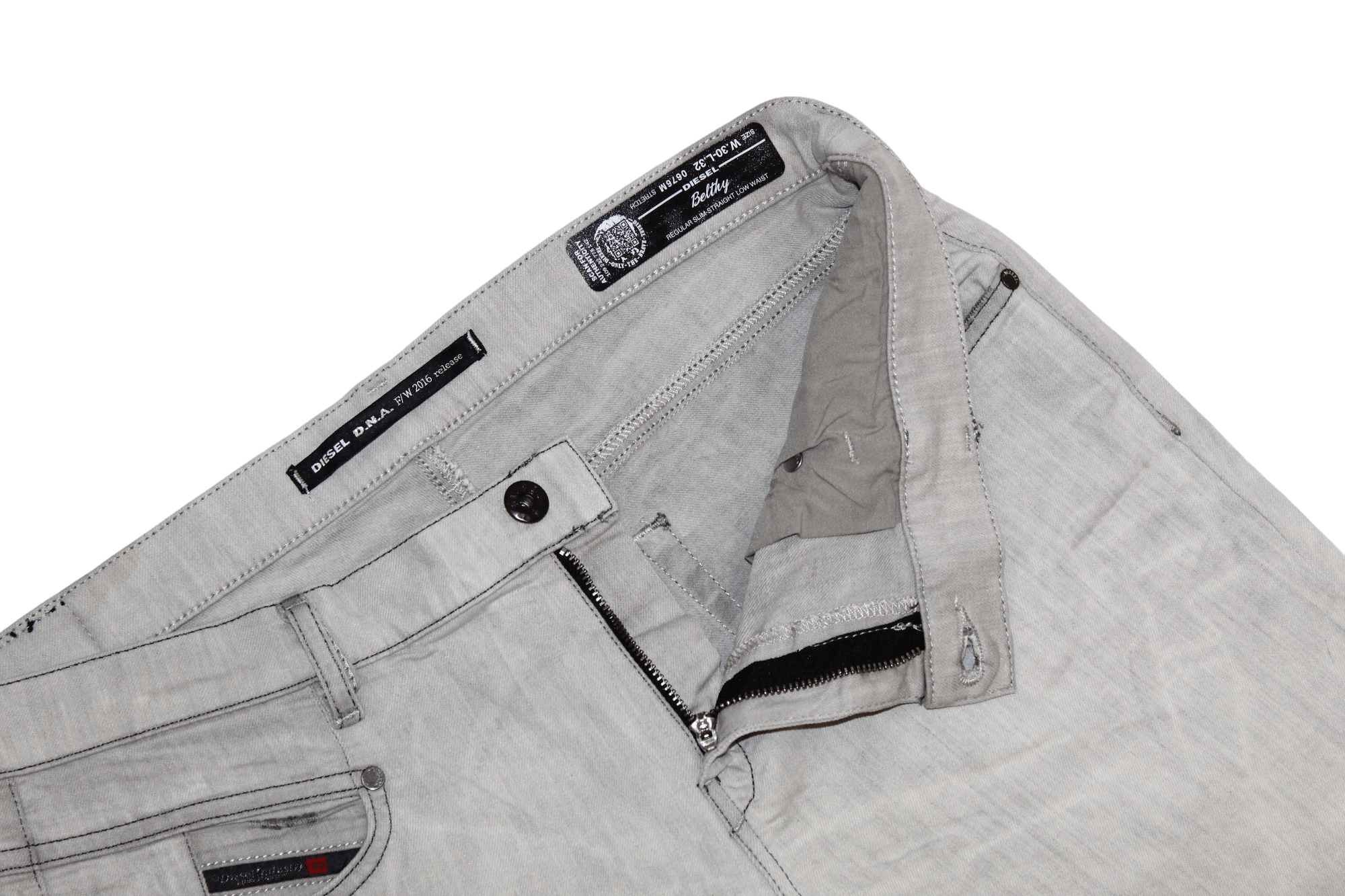 Diesel Diesel D.N.A. Belthy Regular Slim Straight Jeans 0676M Size US 31 - 6 Thumbnail