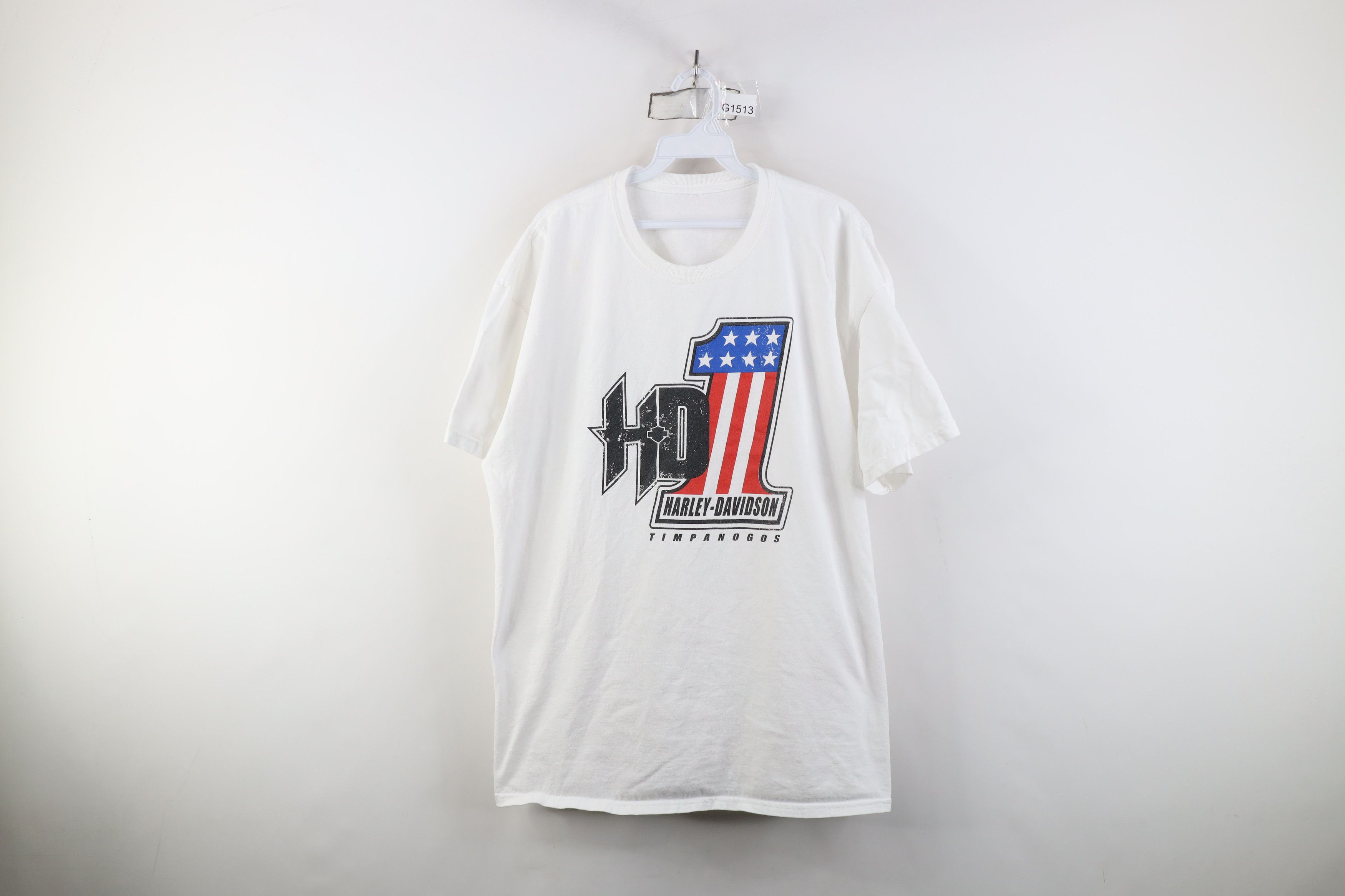 Harley Davidson Vintage Harley Davidson Short Sleeve T-Shirt White Size US XL / EU 56 / 4 - 1 Thumbnail