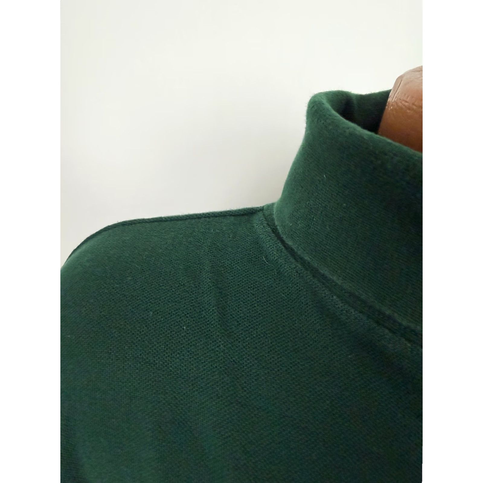 Brooks Brothers VINTAGE Brooks Brothers Shirt Turtleneck Men M Heavyweight Cotton Pique Knit 90s Oversized Green Size US M / EU 48-50 / 2 - 4 Thumbnail