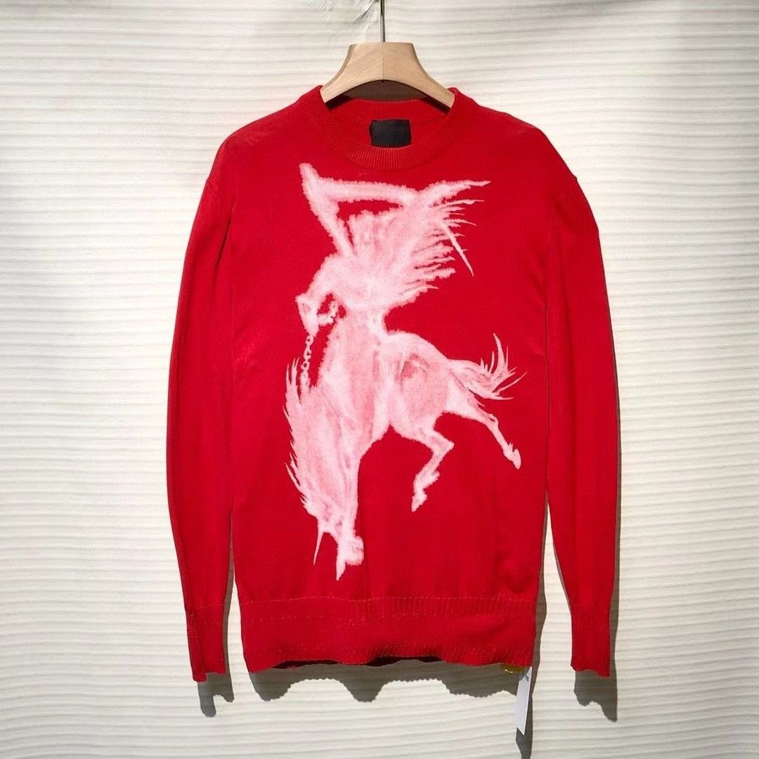Givenchy Givenchy Gothic Graffiti Print Crewneck Sweater Size US M / EU 48-50 / 2 - 1 Thumbnail