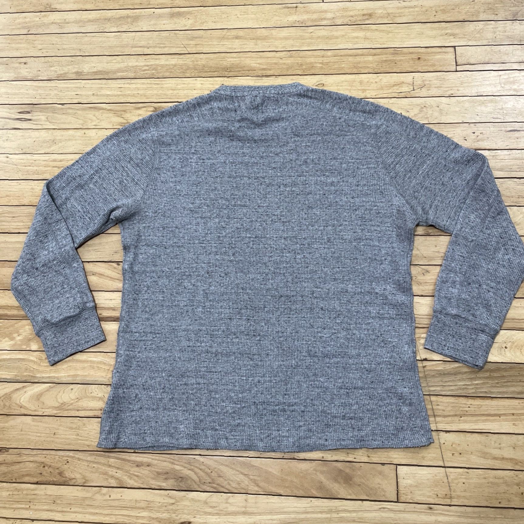 Grayers Grayers Waffle Knit Crewneck Long Sleeve Men XL Gray Spec Skater Raw Hem Capsule Shirt Size US XL / EU 56 / 4 - 2 Thumbnail