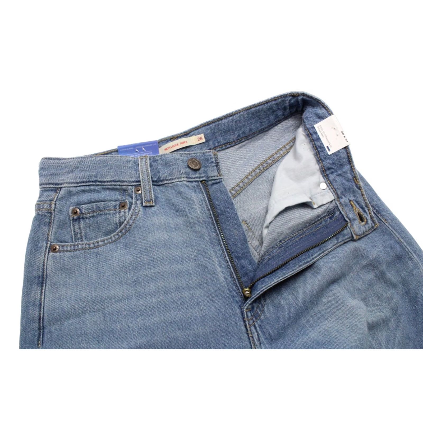 Levi's LEVI'S High Loose Taper Premium Big E Jeans Women's W26/L31 Faded Hemp Blend Denim Jeans Beige? Blue Size 26" / US 2 / IT 38 - 4 Thumbnail