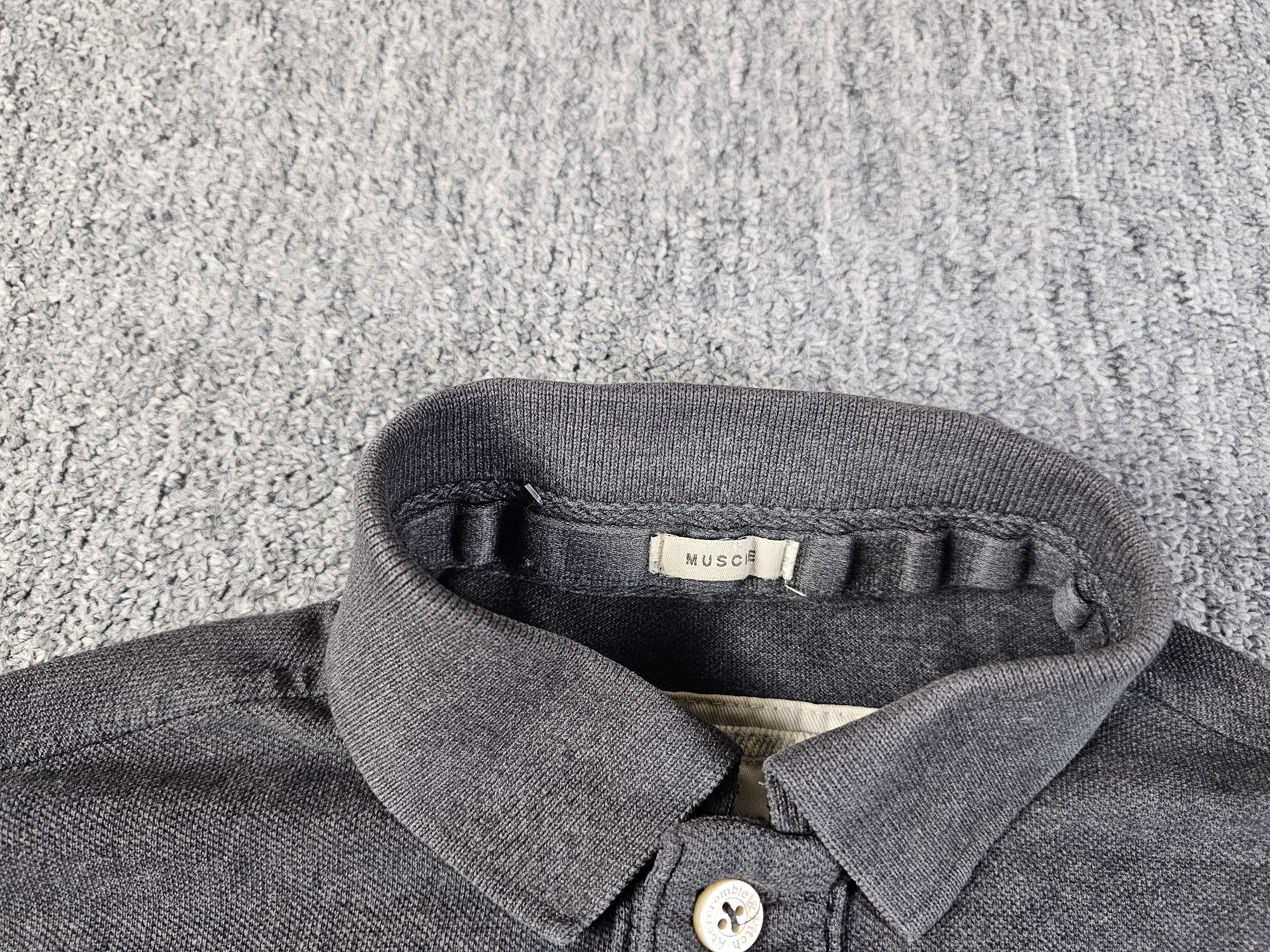 Abercrombie & Fitch Abercrombie & Fitch Polo Men S Gray Muscle Fit Moose Logo Size US S / EU 44-46 / 1 - 5 Thumbnail