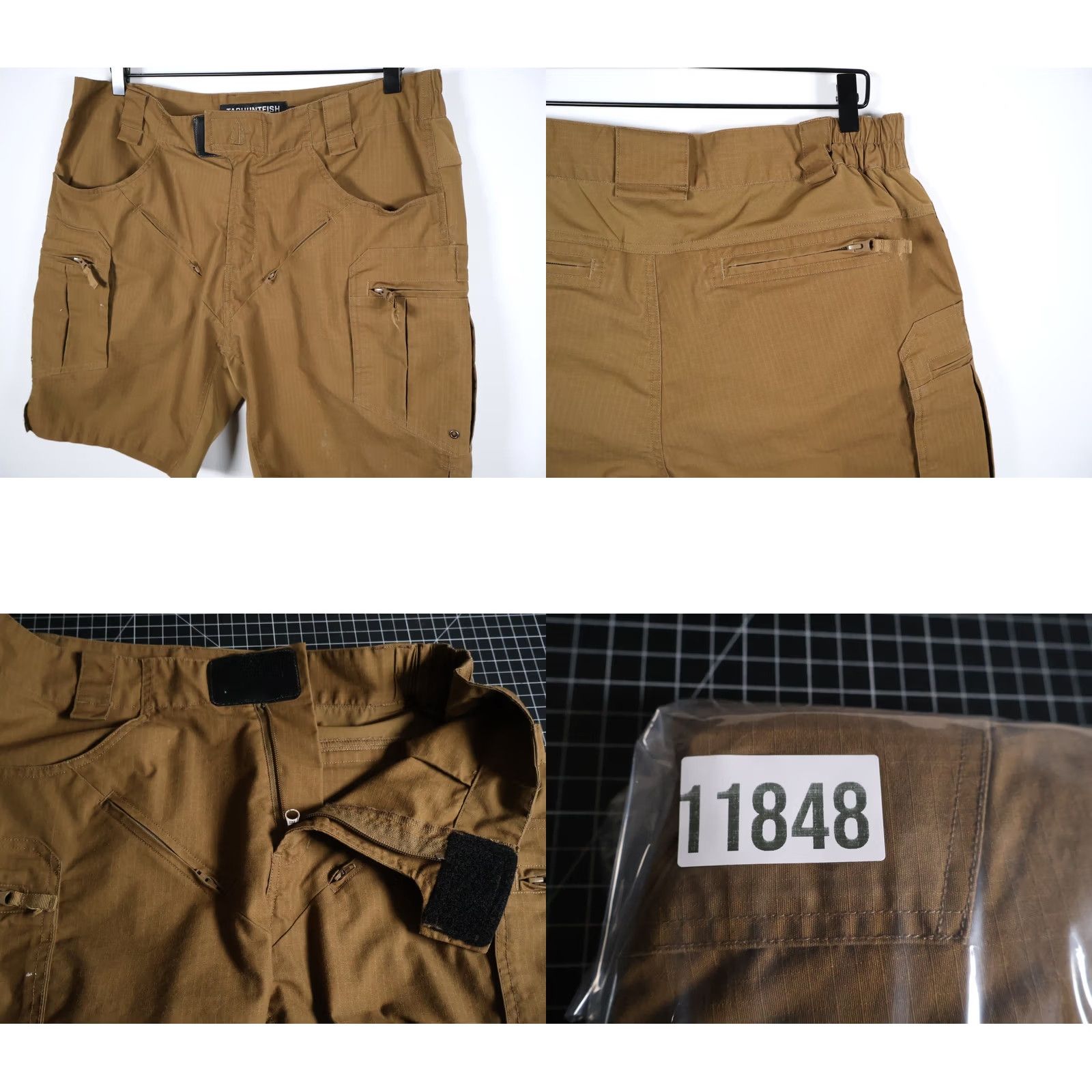 Vintage TacHuntFish Cargo Shorts Men's 36 x 8 Brown Tactical Outdoor Ripstop Bodpocket Zip Fly Rare Vintage? Size US 36 / EU 52 - 9 Thumbnail