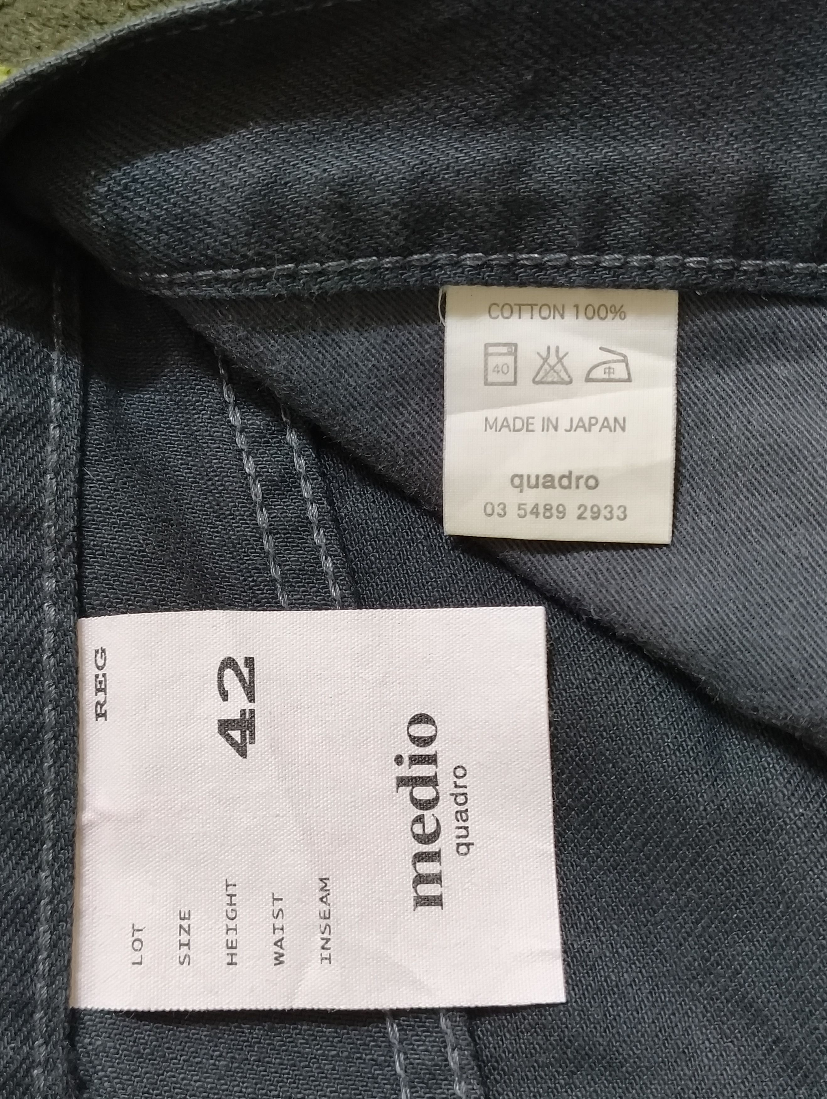 Japanese Brand Quadro Medio Jeans Vintage made in Japan Size US 35 - 11 Thumbnail