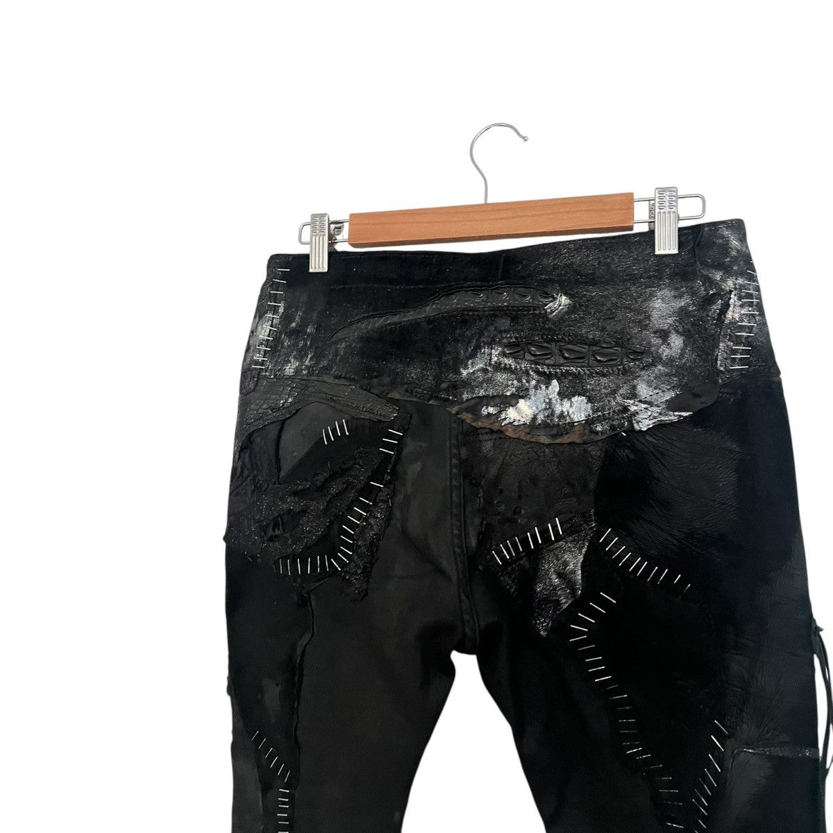 Japanese Brand 1vfudie multi leather staple pants Size US 30 / EU 46 - 7 Thumbnail