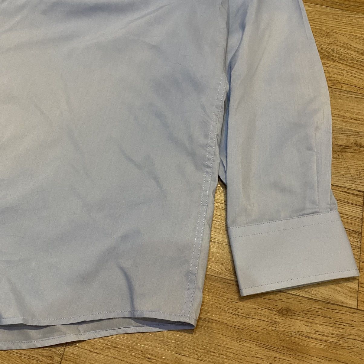 Balenciaga 90s Vintage Balenciaga Blue Button Up Shirt Size US L / EU 52-54 / 3 - 3 Thumbnail