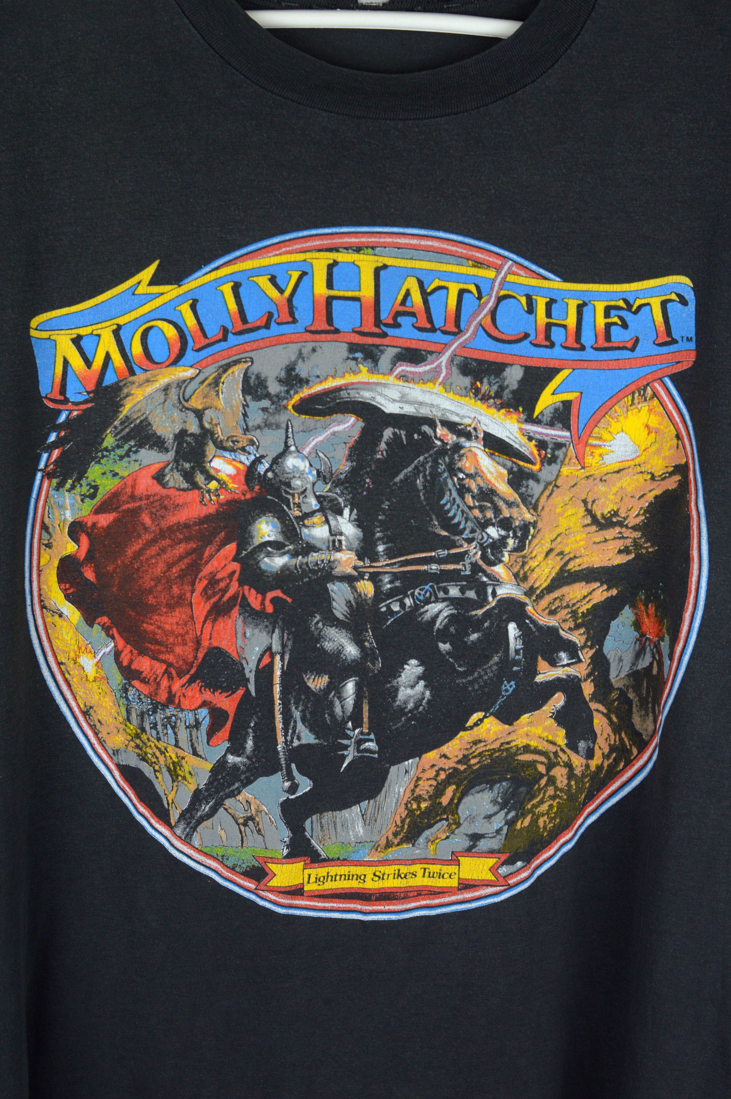 Band Tees × Vintage Vintage Molly Hatchet Hell Yeah 1988 t shirt Size US XL / EU 56 / 4 - 3 Thumbnail