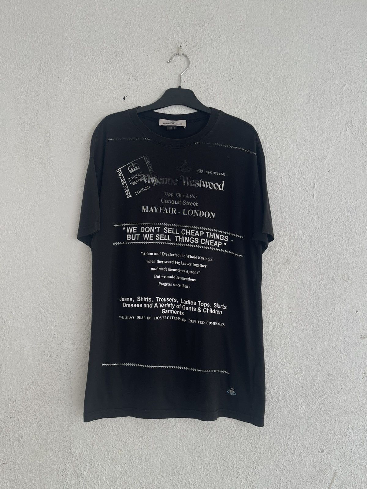 Vivienne Westwood Vivienne Westwood Mayfair We Don’t Sell Cheap Things Tee Size US S / EU 44-46 / 1 - 2 Thumbnail