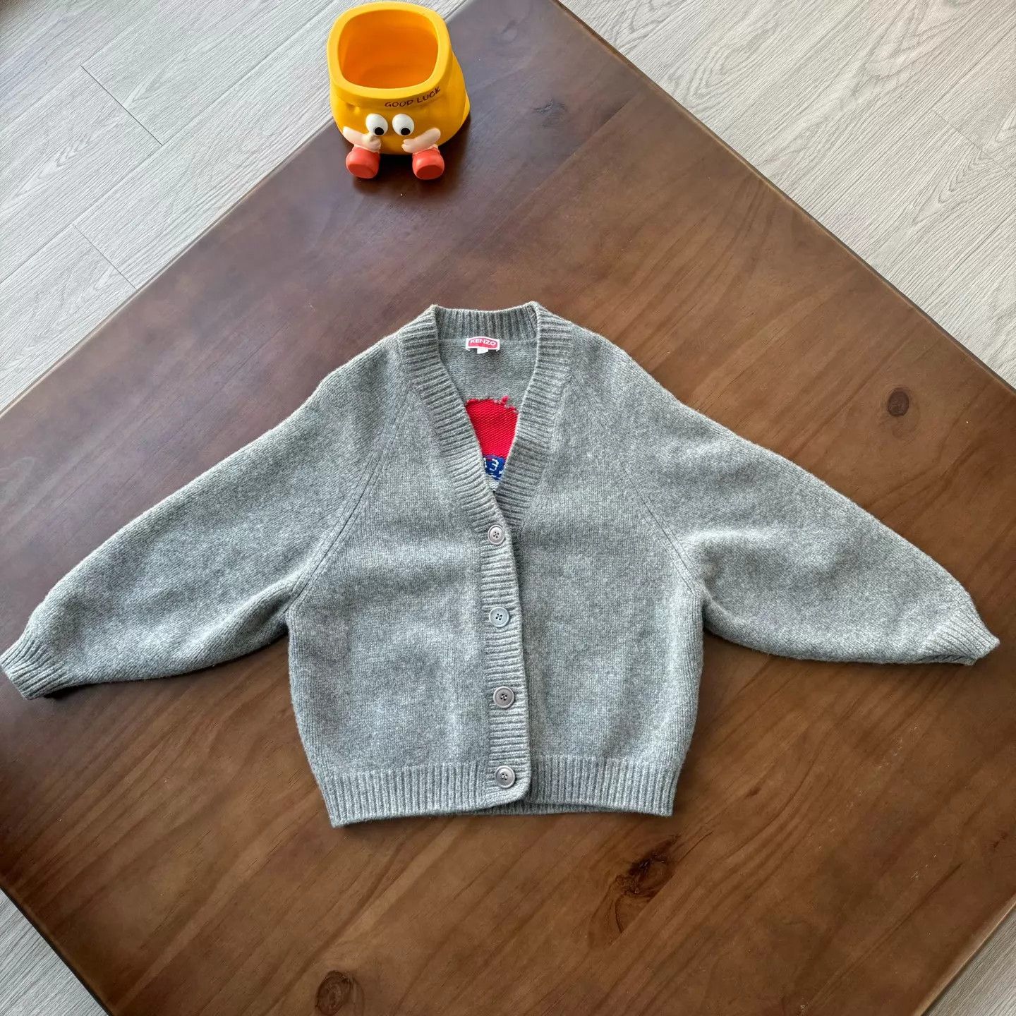 Kenzo KENZO Embroidered Crabapple Wool Cardigan Size L Size L / US 10 / IT 46 - 1 Thumbnail
