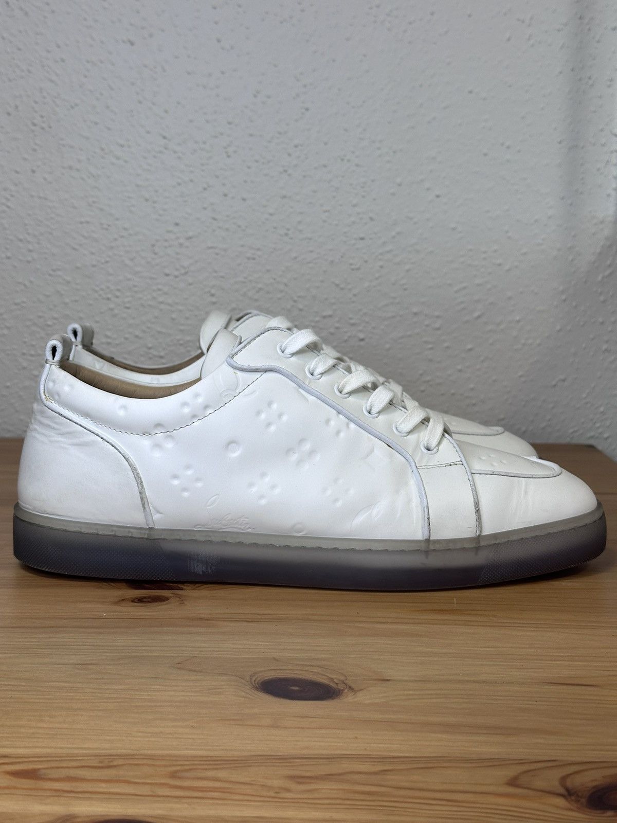 Christian Louboutin Christian Louboutin White Leather Rantulow Sneakers Size US 13 / EU 46 - 6 Thumbnail