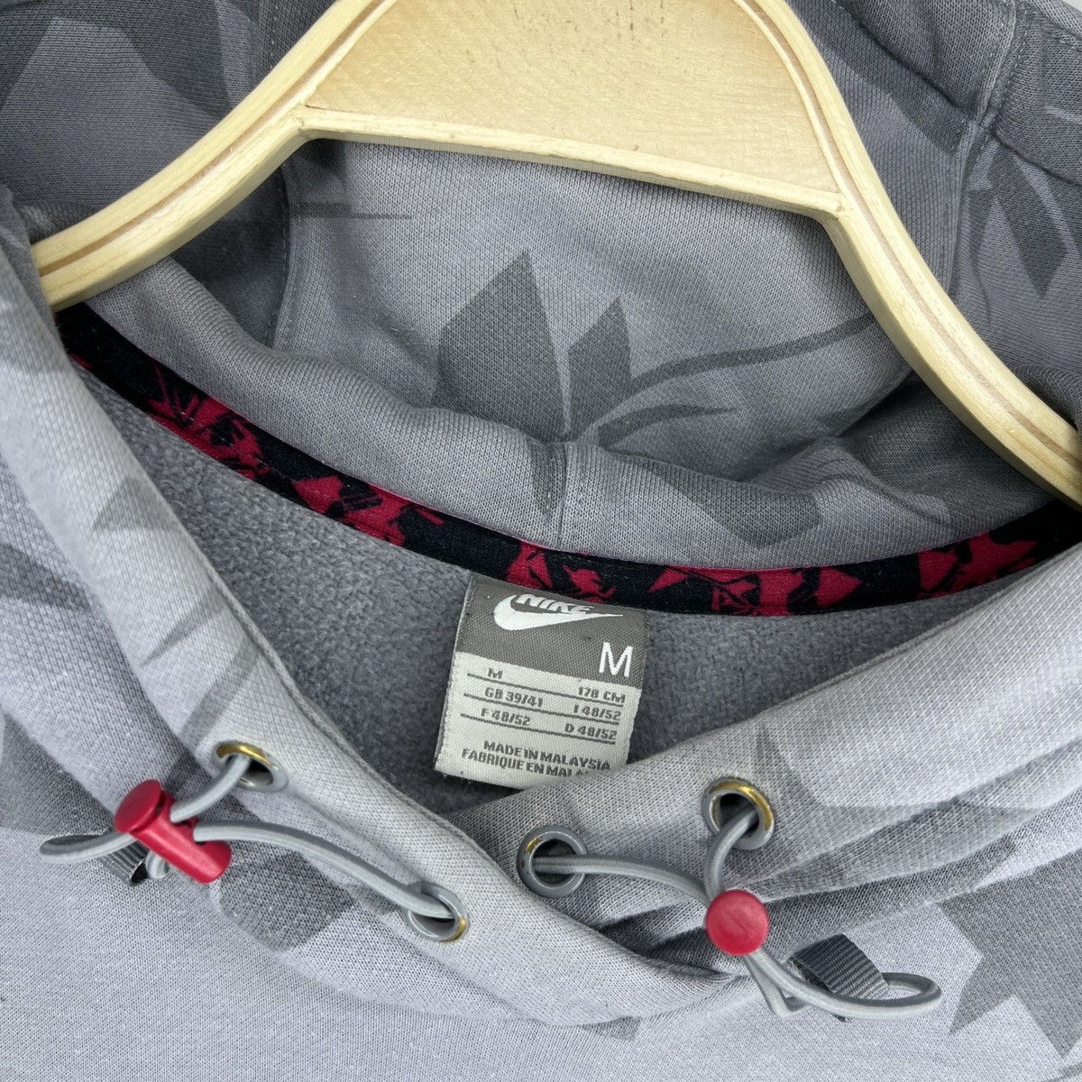 Nike × Vintage Vintage Nike Hoodie Grey Air Logo Swoosh Boxy 90s Y2K RARE Size US M / EU 48-50 / 2 - 6 Thumbnail