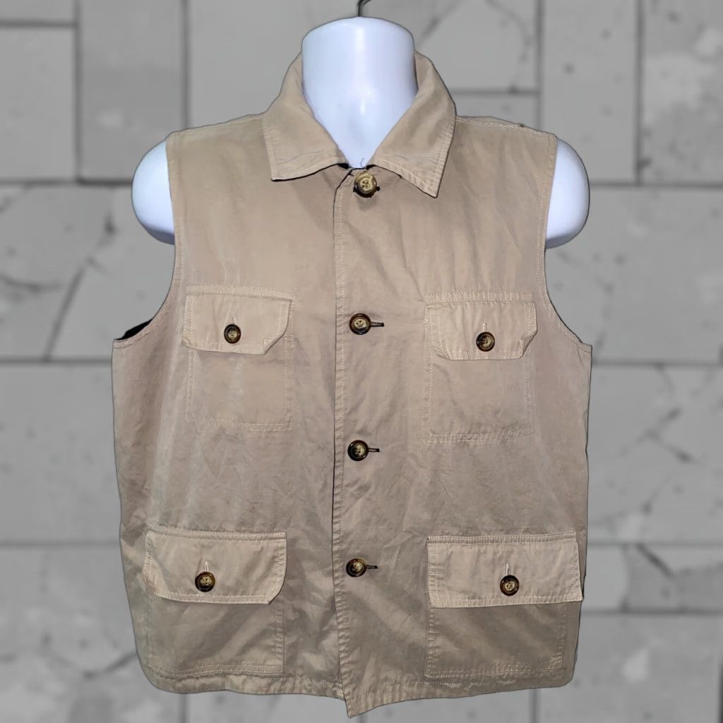 Orvis Orvis Mens Beige/Black Reversible Button Front Vest Size L Brand Orvis Men Vest Button Front Reversible Casual Size US L / EU 52-54 / 3 - 1 Thumbnail