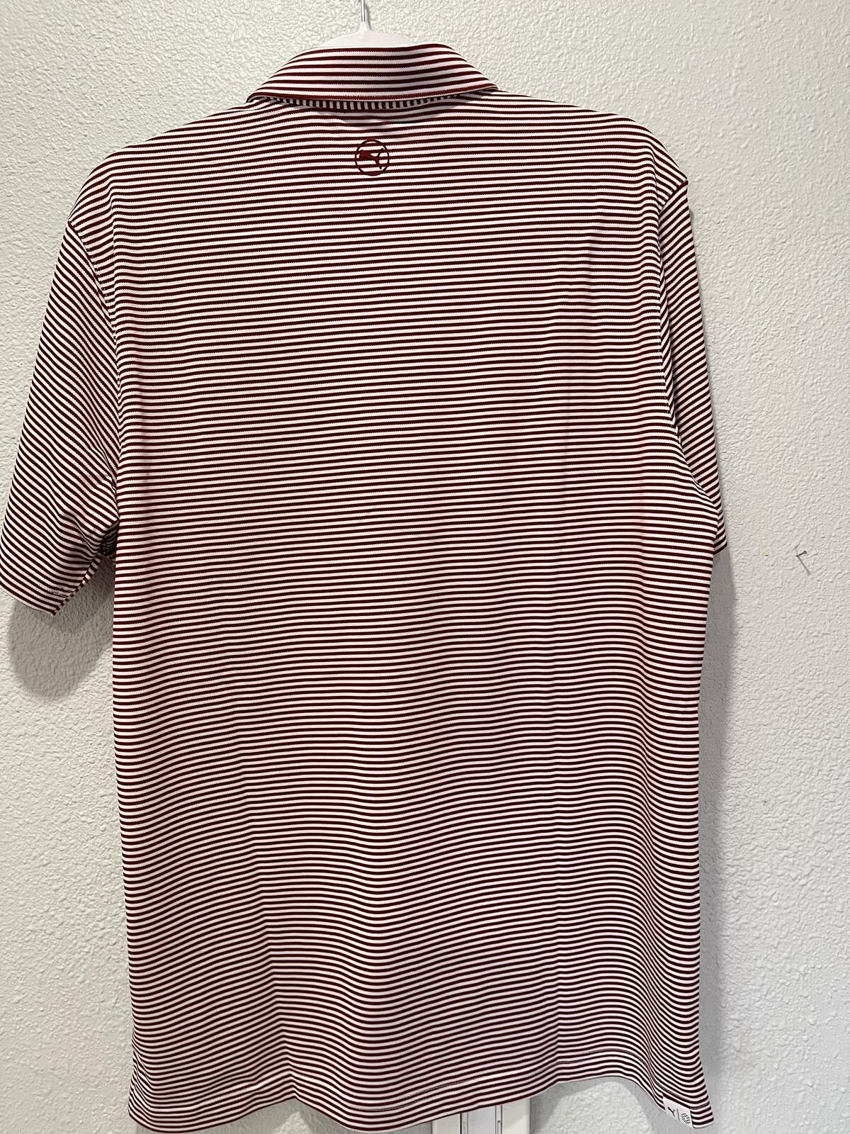 Puma Puma Men's Medium Red and White Striped Polo Shirt Size US M / EU 48-50 / 2 - 2 Thumbnail