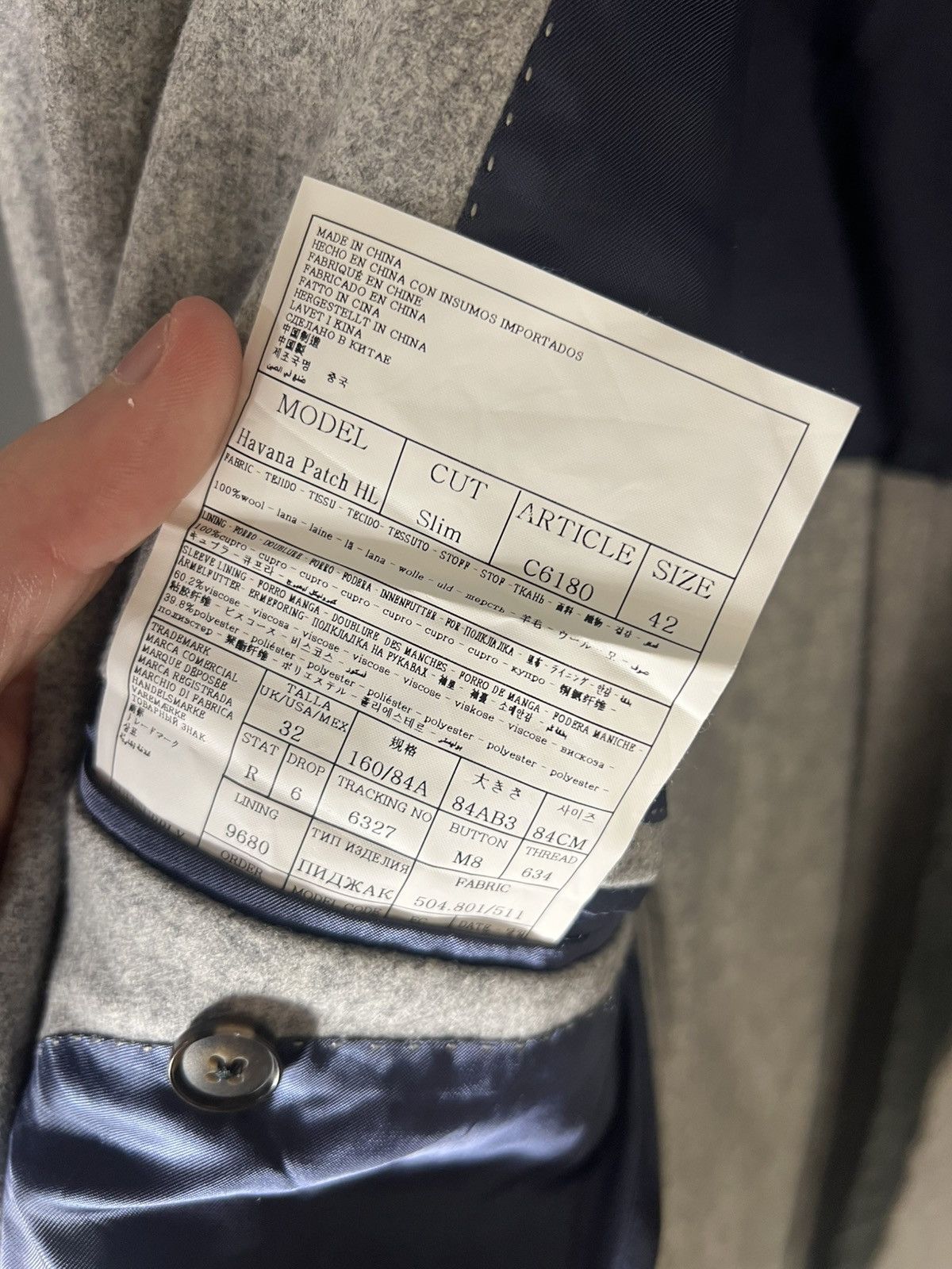 Suitsupply × Vintage VERY RARE SUITSUPPLY WOOL SUIT BLAZIR JACKET DESIGNER LUXURY Size 42S - 10 Thumbnail