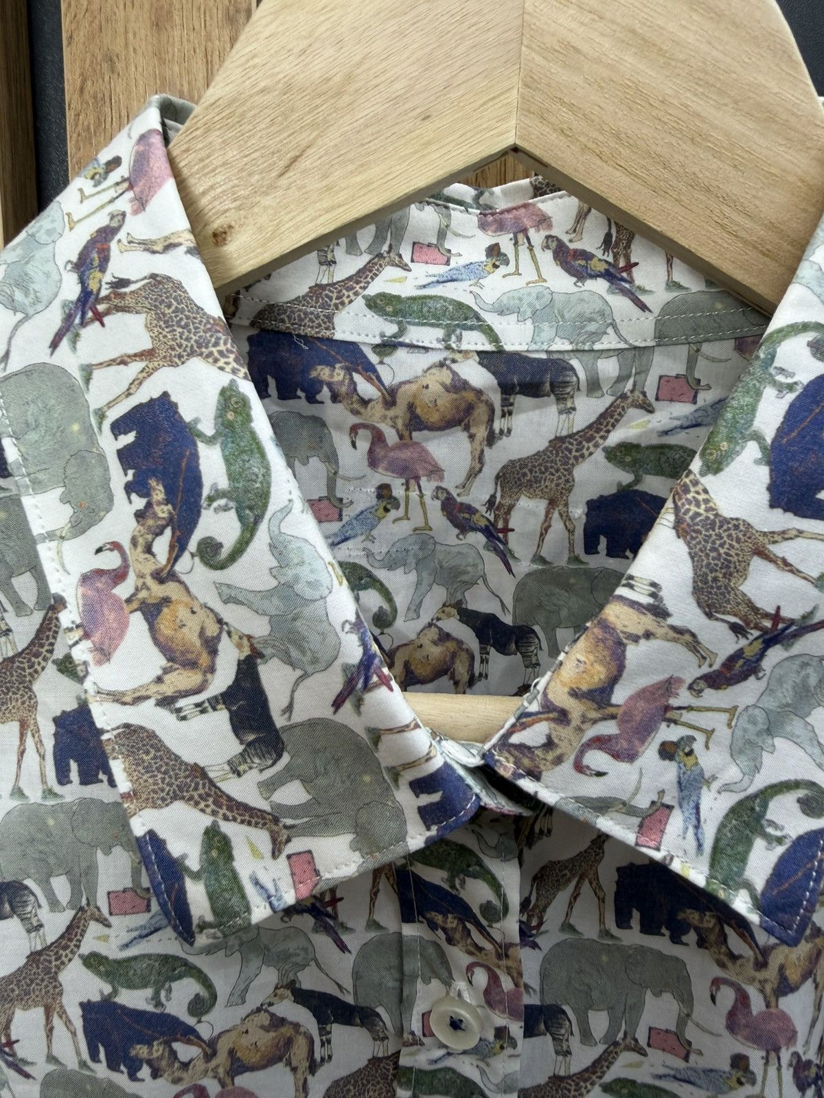 Other Stenstroms Animal Print Button Up Shirt Safari Cotton Size US S / EU 44-46 / 1 - 5 Thumbnail