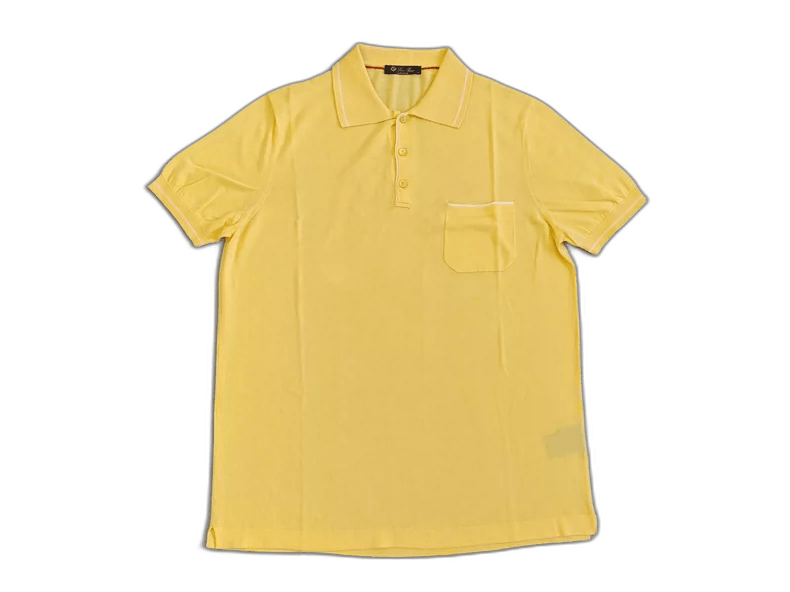 Ermenegildo Zegna Loro Piana Yellow Knit Polo Shirt Size US M / EU 48-50 / 2 - 1 Thumbnail