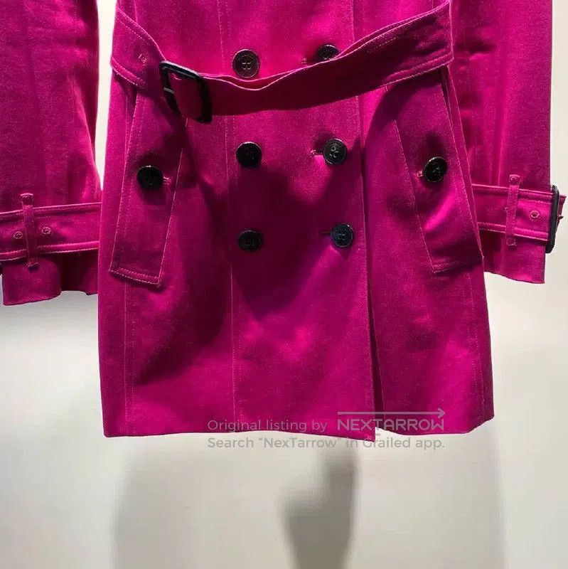 Burberry Burberry S Size Coral Cotton Trench Coat. Size S / US 4 / IT 40 - 6 Thumbnail