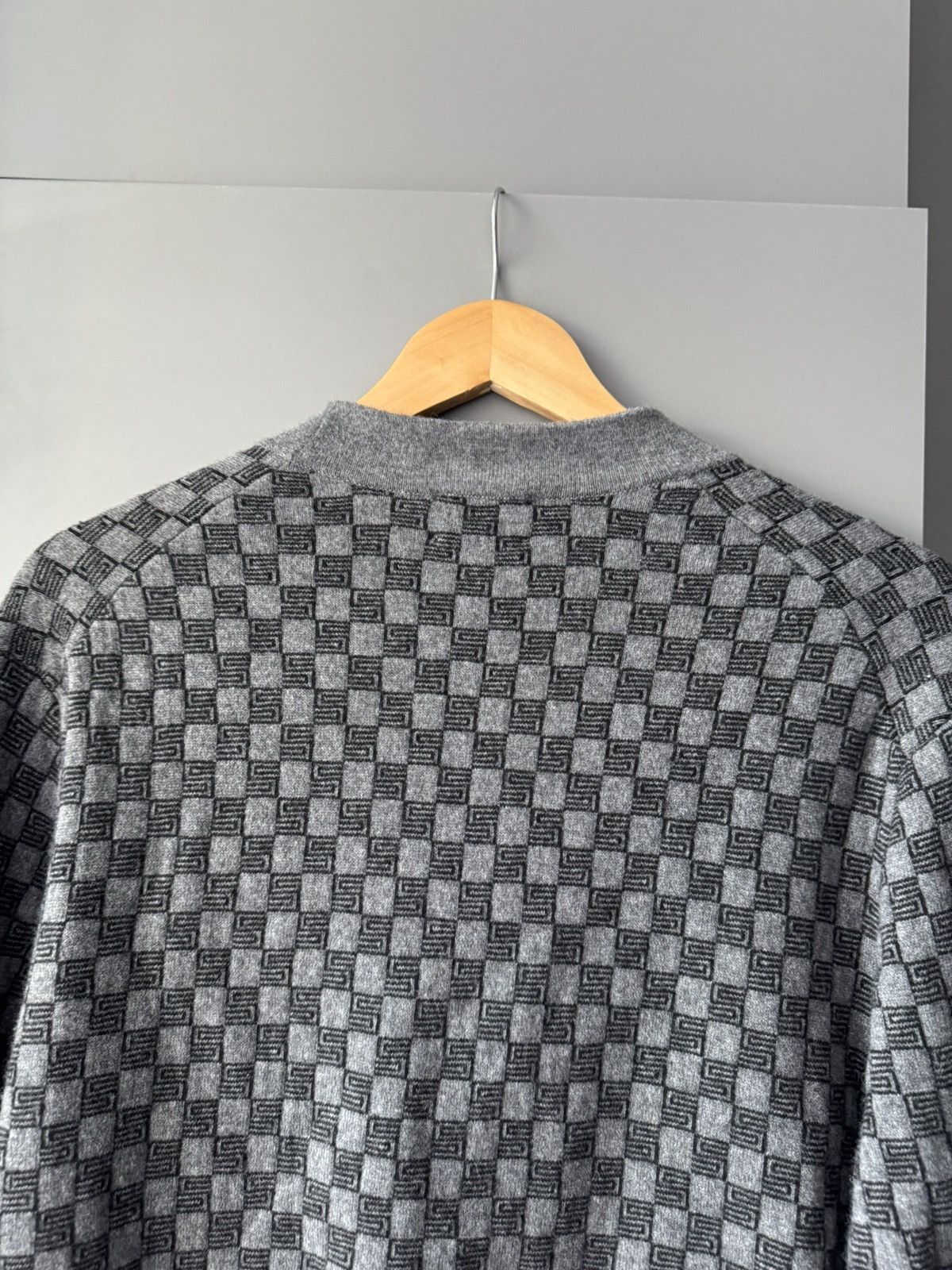 Sandro Sandro Paris Italian Yarn Blend Knit Check Cardigan Size US M / EU 48-50 / 2 - 8 Thumbnail