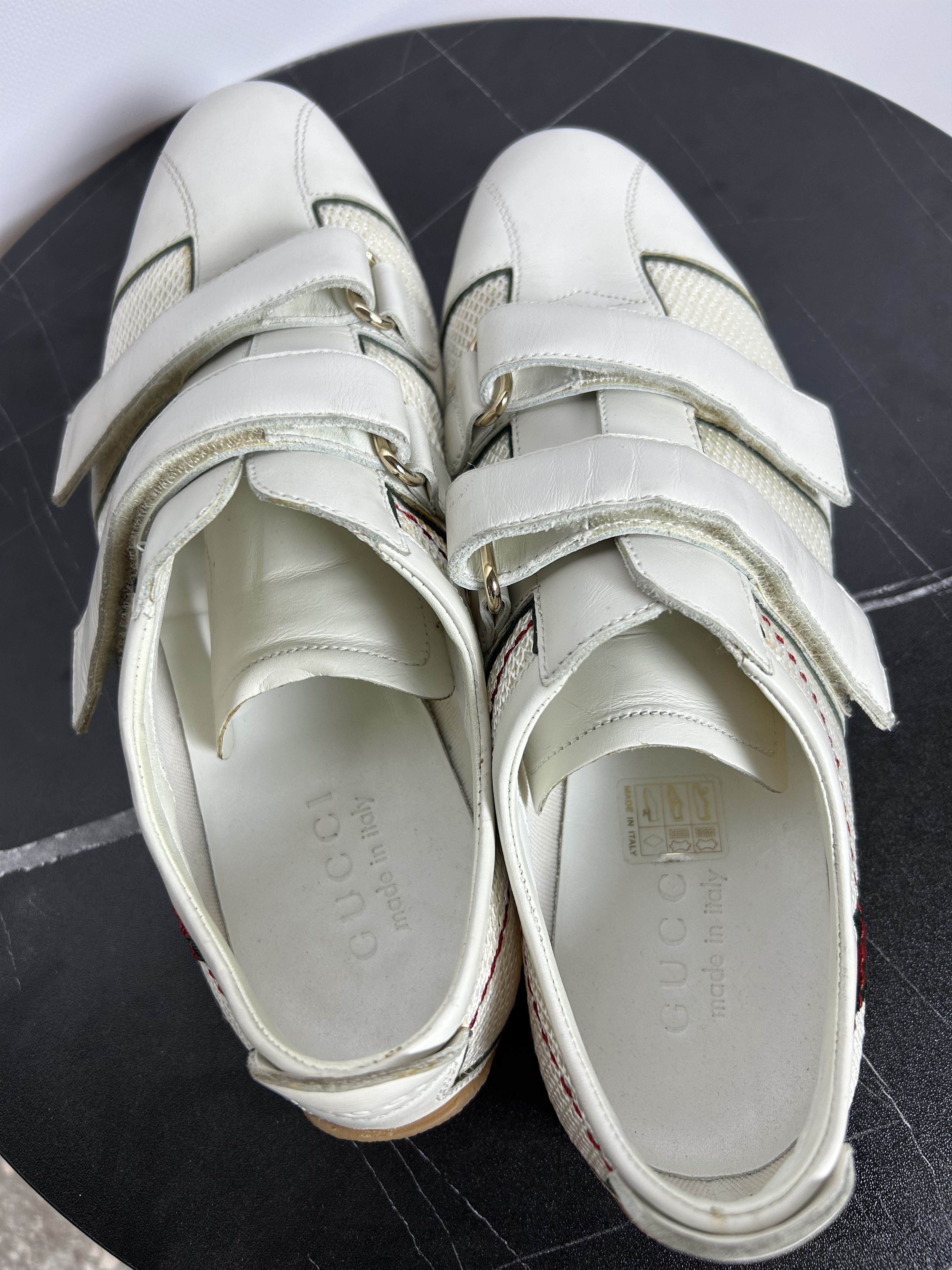 Gucci GUCCI Womens Sneakers Shoes Leather White Size 39 EUR Size US 7.5 / IT 37.5 - 9 Thumbnail