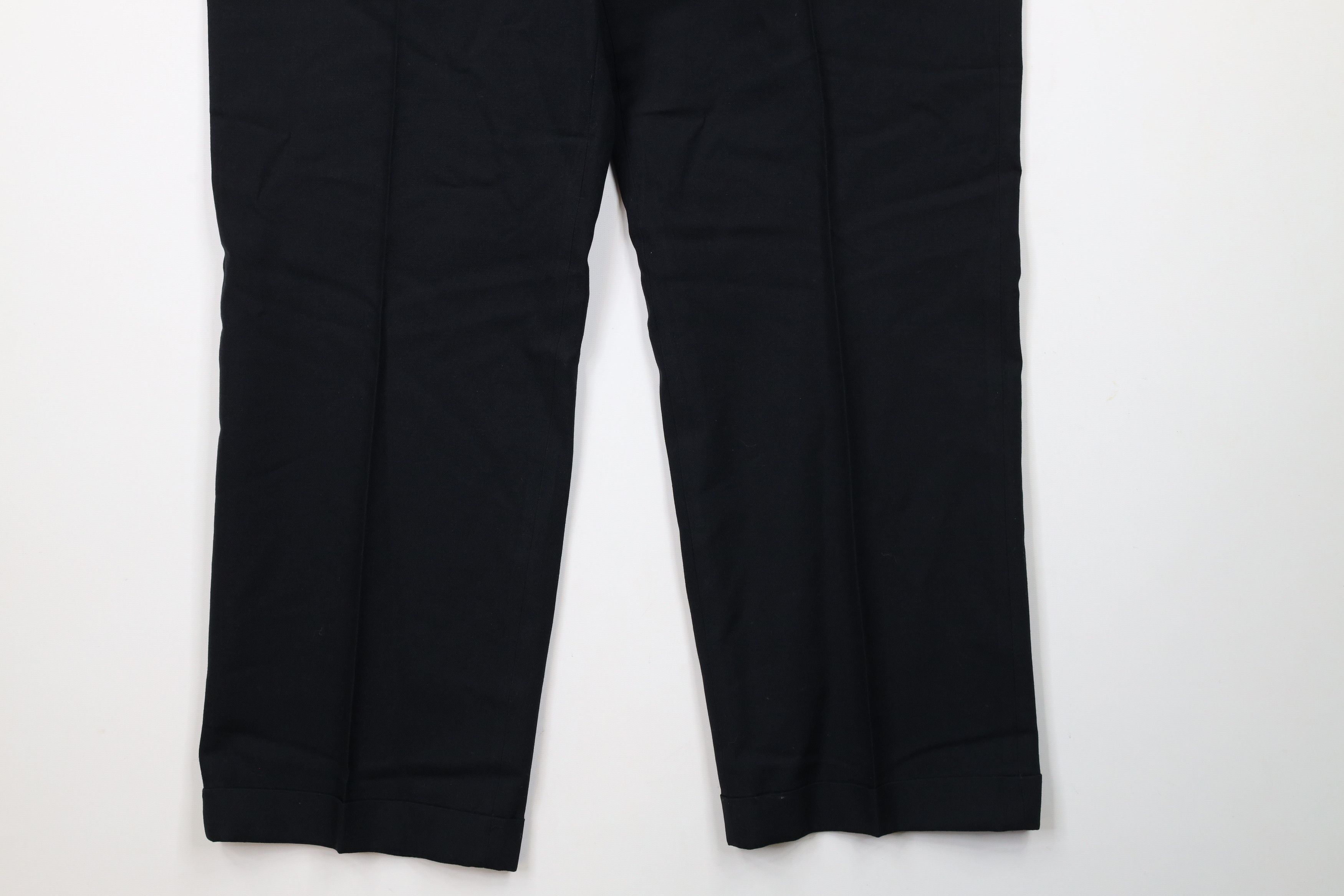 Vintage Vintage 90s Streetwear Cuffed Wide Leg Chino Pants Black USA Size US 34 / EU 50 - 4 Thumbnail