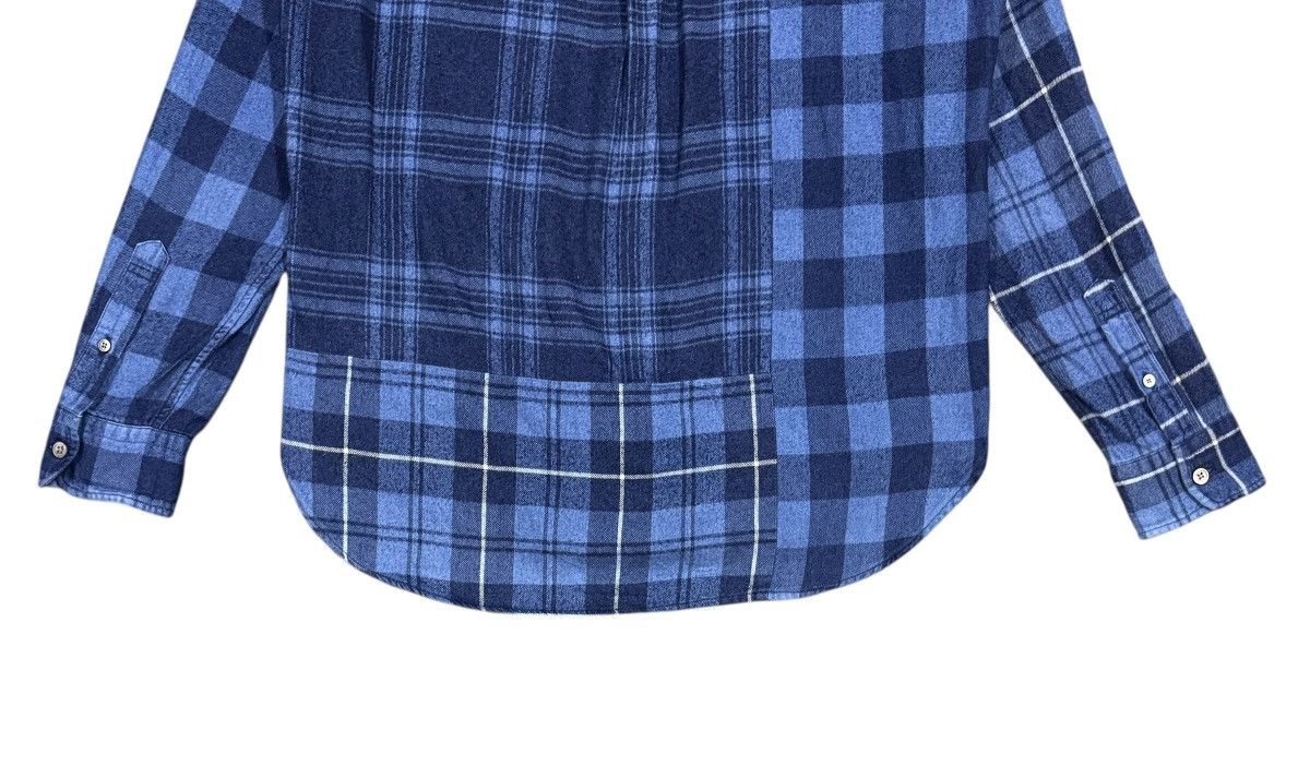 Beams Japan Vtg🔥Beams Japan Checked Patchwork Oxford Shirt Size US S / EU 44-46 / 1 - 12 Thumbnail