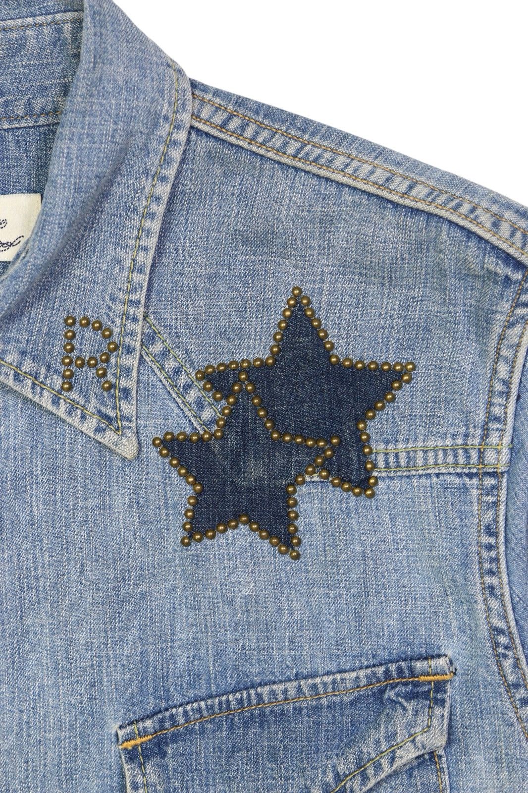 Remi Relief REMI RELIEF STARS STUDDED DENIM WESTERN SHIRT Size US S / EU 44-46 / 1 - 5 Thumbnail