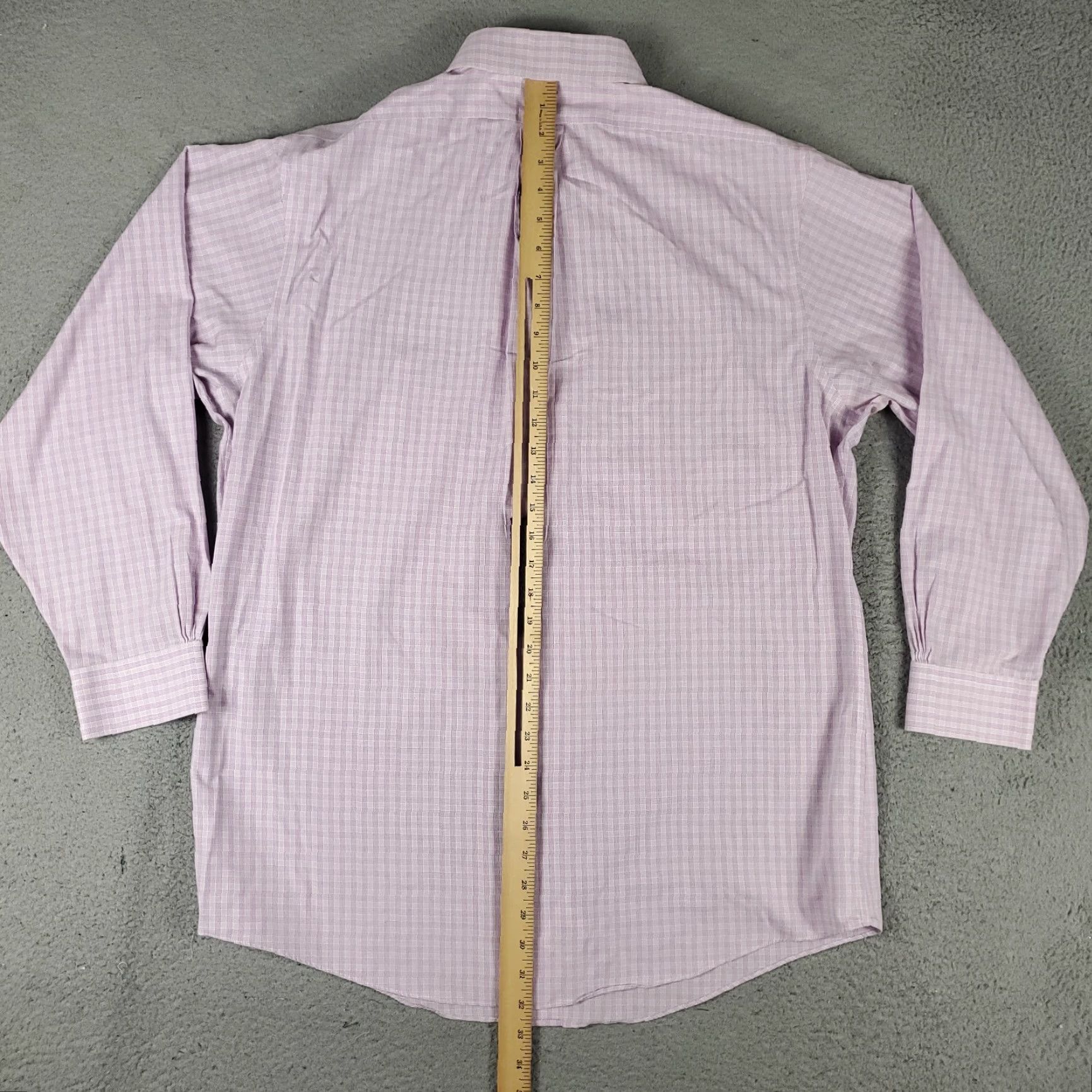 Brooks Brothers VINTAGE Brooks Brothers Dress Shirt Men Size 17 Purple Plaid Long Sleeve Business Casual Formal Size 46R - 4 Thumbnail