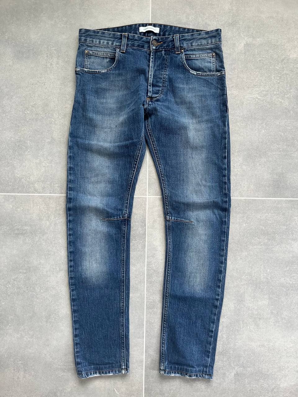 Pierre Balmain Knee Dart Blue Slim Jeans