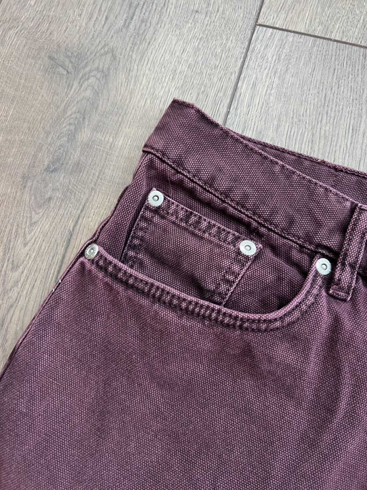 Stussy Stussy Canvas 8 Ball Big Ol Jean Purple Size 31 Size US 31 - 6 Thumbnail